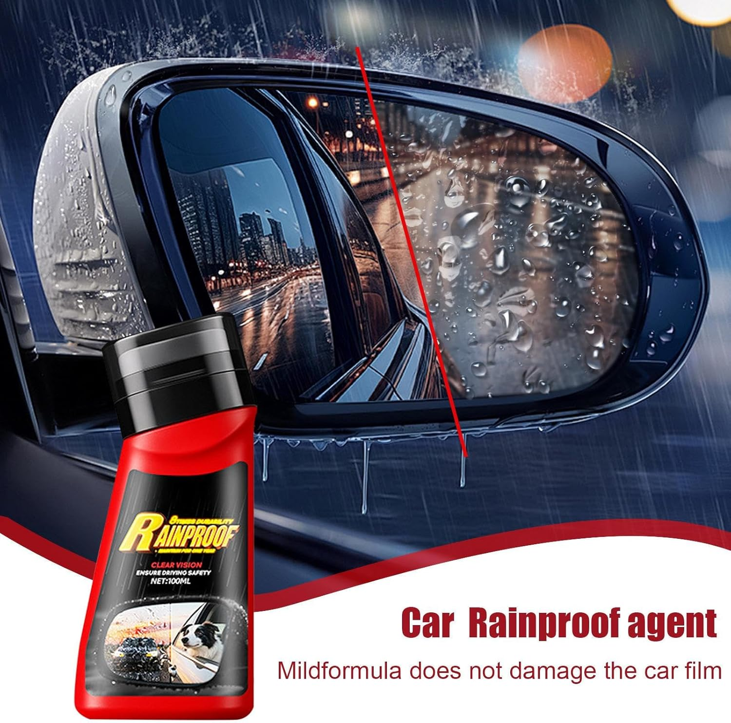 Ylnailky anti Fog Windshield Cleaner - Anti-Rain Fog Car Glass Cleaner,Automotive Exterior Maintenance Care Defogging Agent with Applicator for Truck RV Sedan Auto Vehicle image number 6