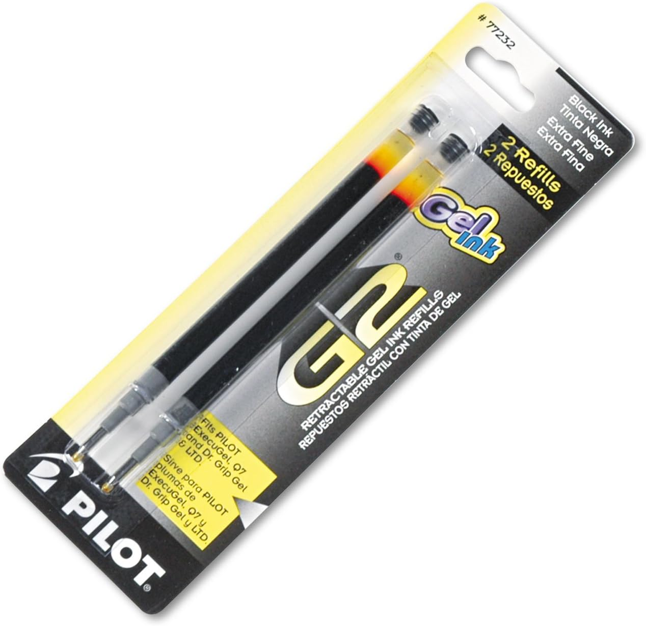 Pilot, G2 Gel Ink Refills, Extra Fine Point 0.5 Mm, Black, Pack of 2 image number 6