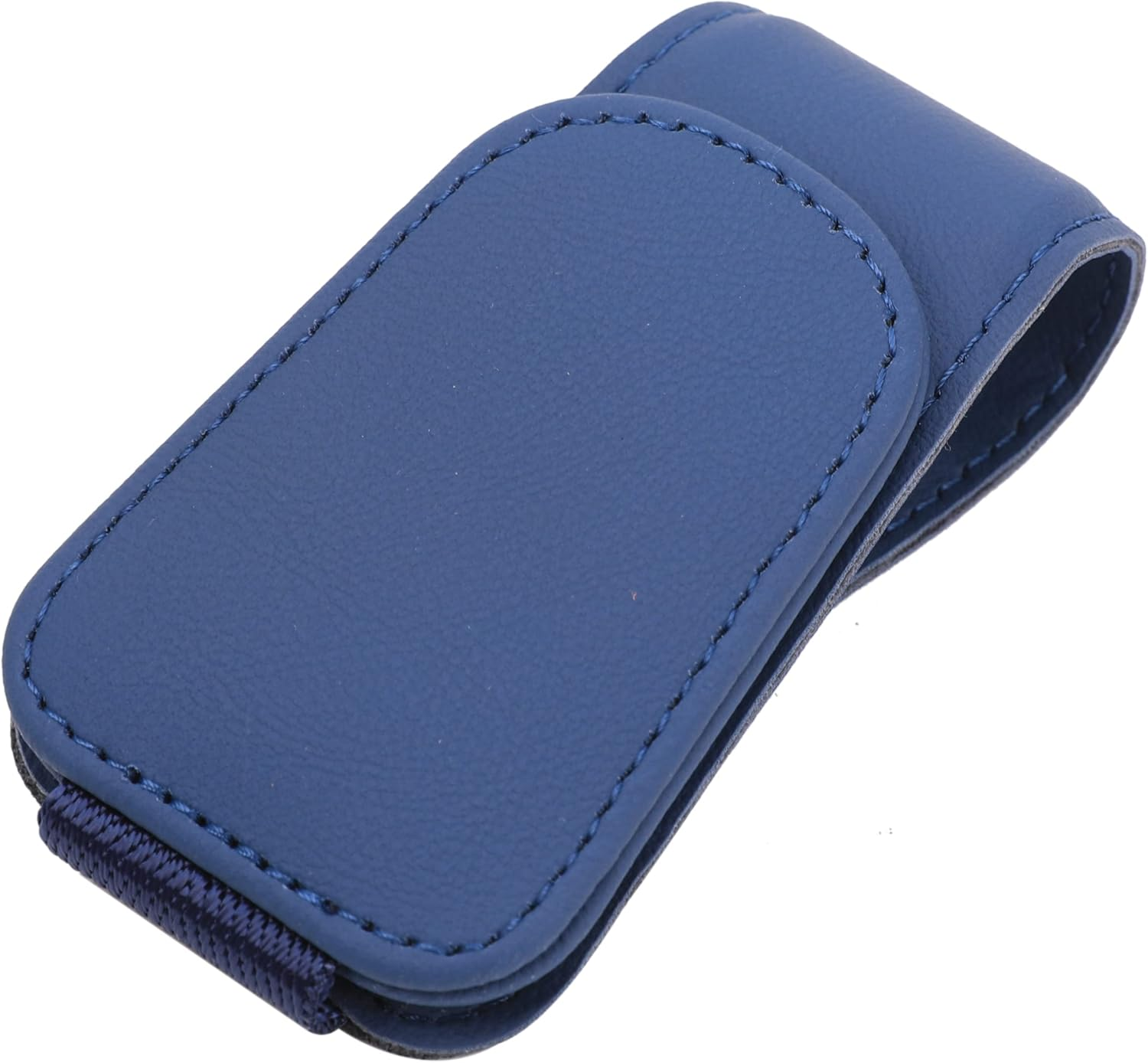 Kansmart Sunglass Holder for Car Visor Sunglasses Clip Magnetic Leather Glasses Eyeglass Holder Auto Interior Accessories Universal for SUV Pickup Truck -Gray