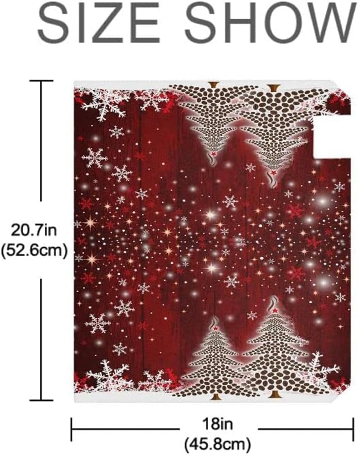 1 Pcs Merry Christmas Tree Winter Snowflake Mailbox Cover, Standard Size Magnetic Wrap with Red Christmas Tree and Pine Design, 46 X 53 Cm, Ideal for Holiday Decor and Letterbox Decorations image number 4