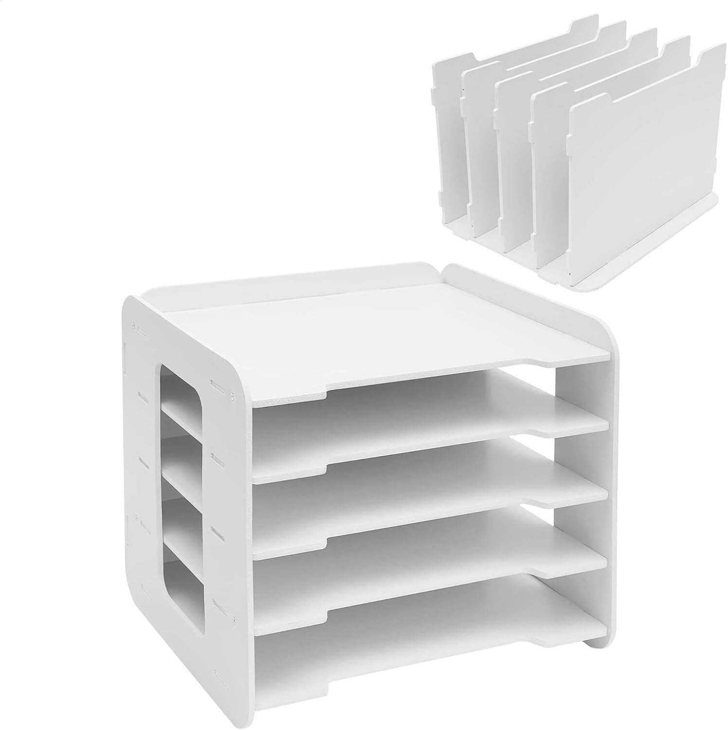 Letter Tray Desk Organizer, Large Capacity Paper Sorter, File Holder, Teacher Desktop Document Storage, Classroom Organization Accessories, for Home, School, Studio image number 3