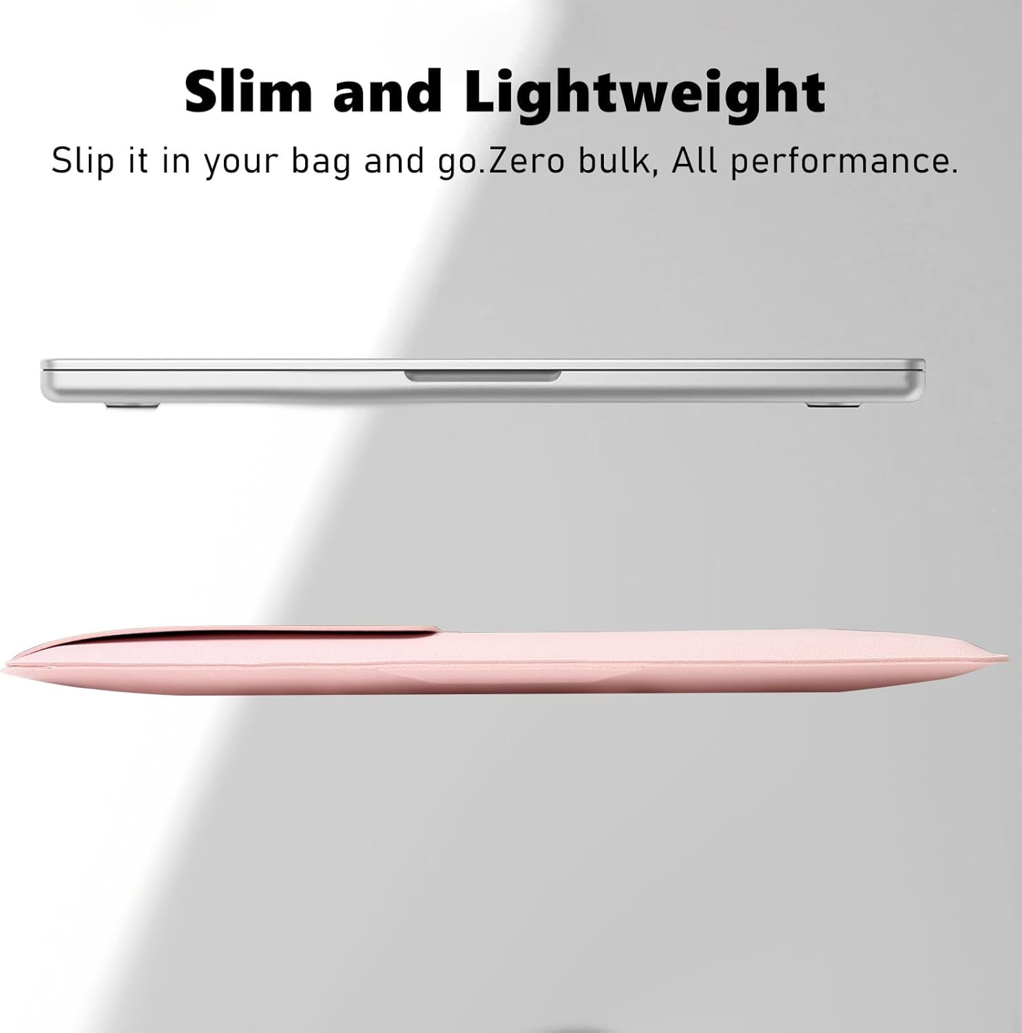 3-In-1 New Leather Laptop Sleeve Cover, with Stand Mouse Pad & Small Bag, Notebook Computer Protective Cover Slim Case for Macbook Air/Pro HP Dell ASUS Lenovo (13/14 Inch, Pink) image number 2