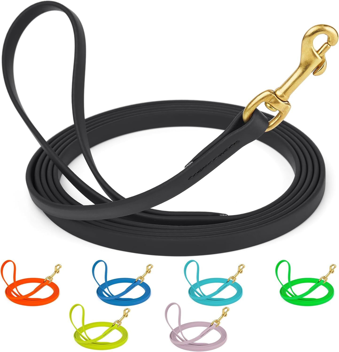 Viper V36330-1 Biothane Working Tracking Lead Leash Long Line for Dogs 2 Colors and 6 Sizes, Black, 1/2" X 33Ft image number 4
