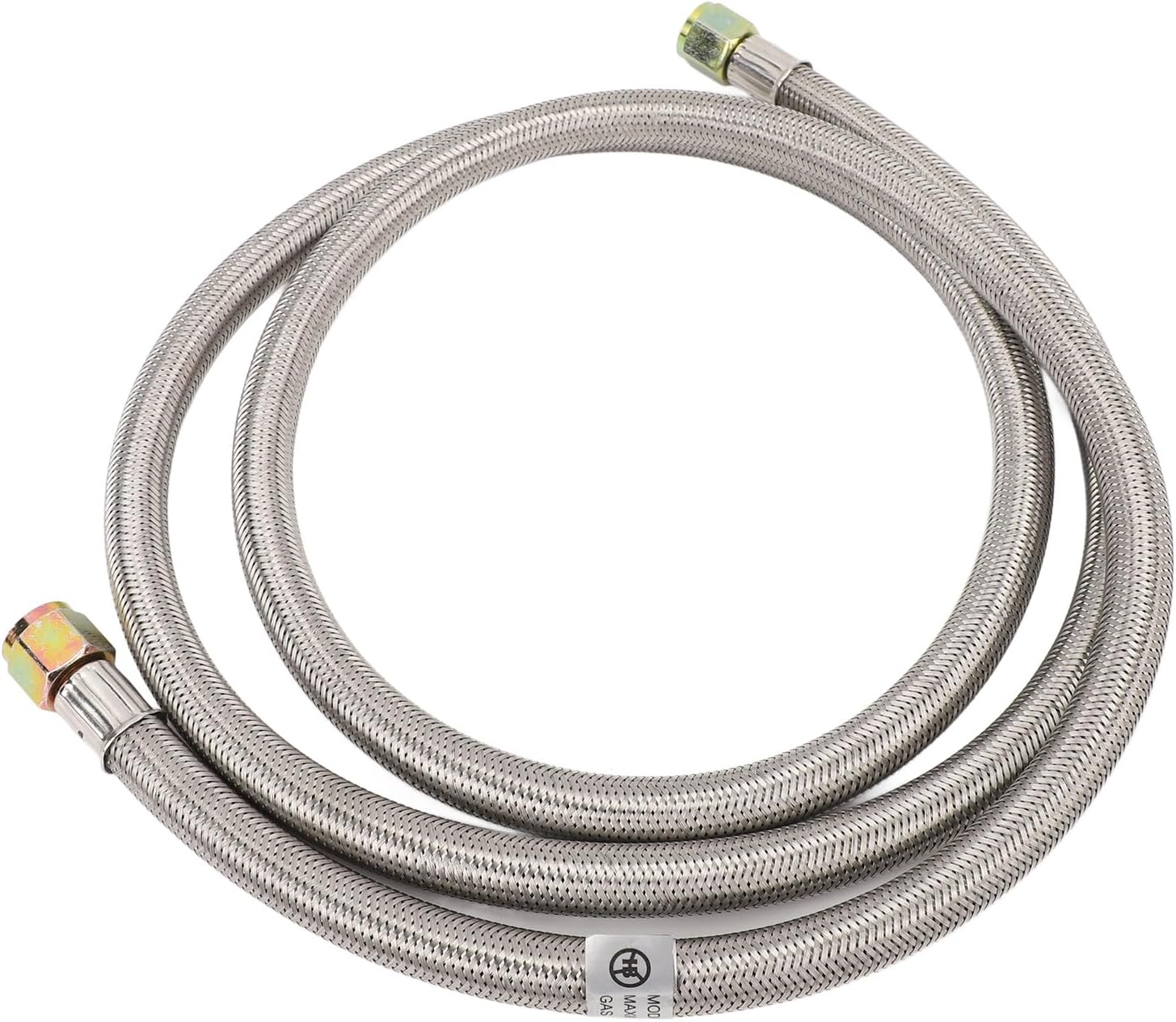 Tbest RV Gas Line Hose Extension 7Pcs 6Ft Stainless Steel High Pressure Flexible Quick Connect Fittings for RV Trailer Van Tank Pits Gas Grills Heaters image number 3