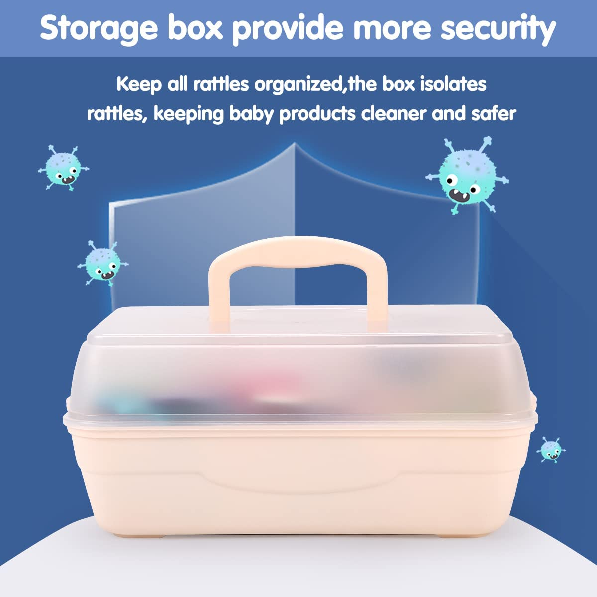 REMOKING Baby Toys 0-6 Months,8Pcs Baby Rattles Teething with Storage Box for Newborn Essentials,Newborn Infant Sensory Toys 3-6 6-12 Months,1St Birthday Shower Gifts for Baby Girls Boys image number 4