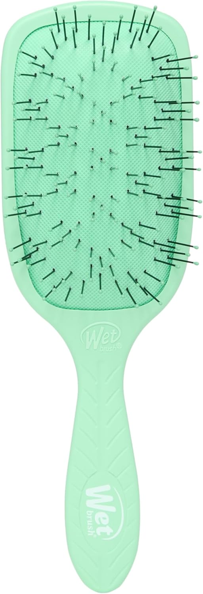 Wet Brush Go Green Thick Hair Paddle Detangling Brush, Green - Ultra-Soft Intelliflex Bristles with Aquavent - Gently Loosens Knots While Minimizing Pain - Curly, Coarse, Long, Wet & Dry Hair