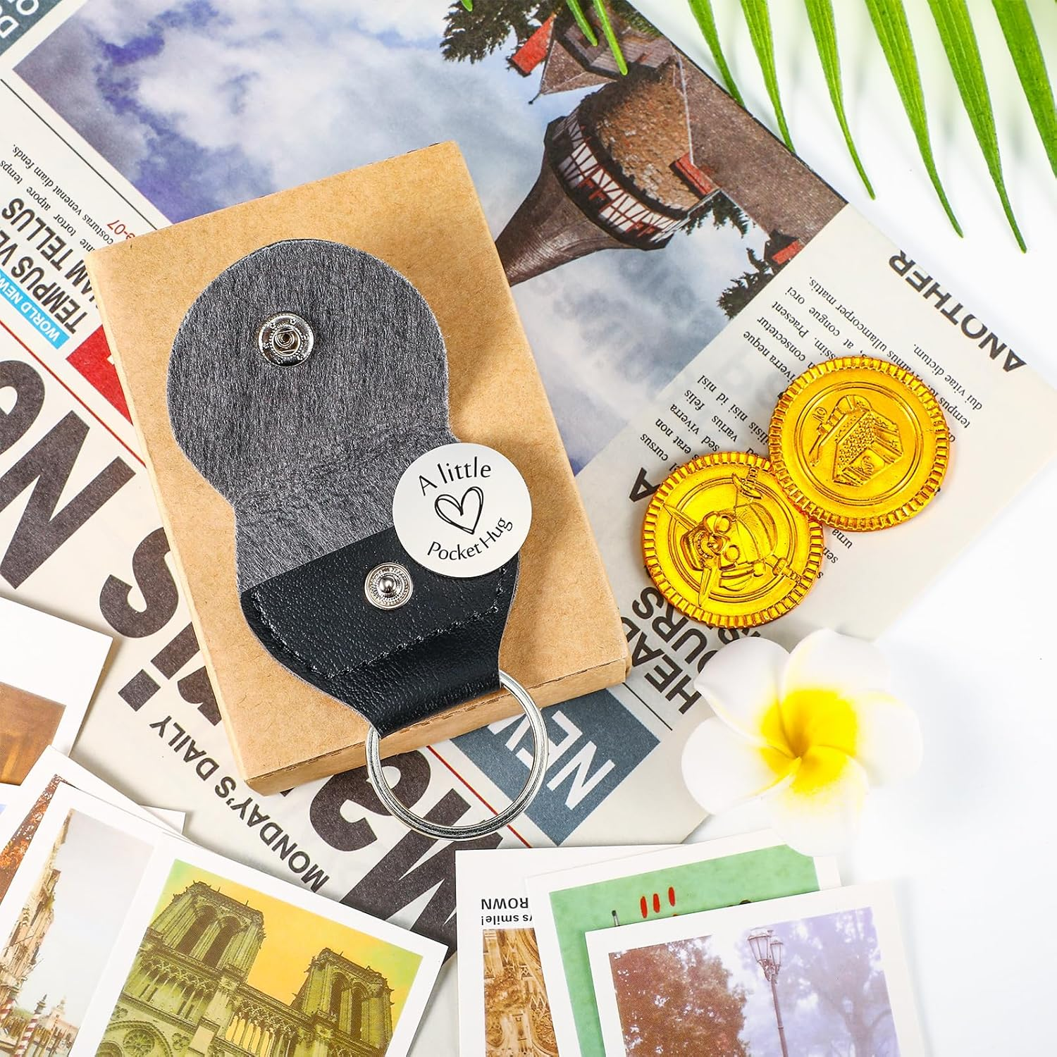 Sureio Pocket Hug Token Gift Long Distance Relationship Keepsake Inspirational Gift Keychain Valentine'S Day Gifts(Little Reminders) image number 5