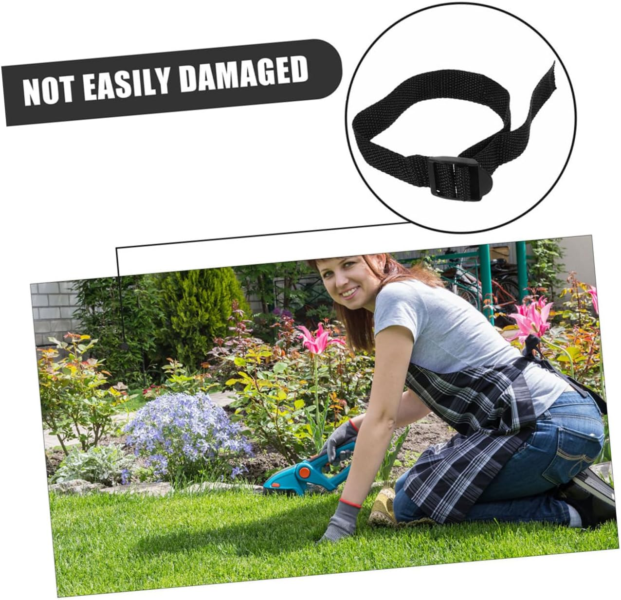 ORFOFE 10Pcs Lawn Spike Shoes Straps Aerator Shoes Fixing Strap Lawn Soil Nylon Aerator Garden Nail Sandals Supplies image number 4