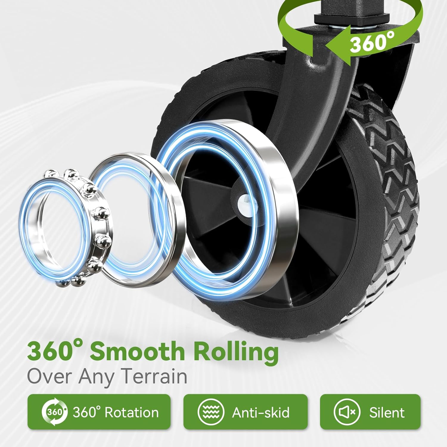 Hikenture Ultra-Compact Folding Wagon Cart - Heavy-Duty All-Terrain Utility Cart, Portable Collapsible Grocery Wagon for Outdoor, Camping, Sports, Beach & Shopping image number 3