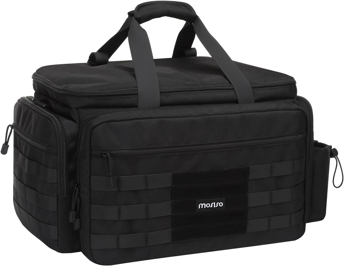 MOSISO Patrol Bag Law Enforcement, Car Front Seat Organizer for Police Equipment, Police Gear Bag with Padded 16 Inch Laptop Compartment, Hanging Seat Storage for Patrol Vehicle, Car, Truck, Black image number 1