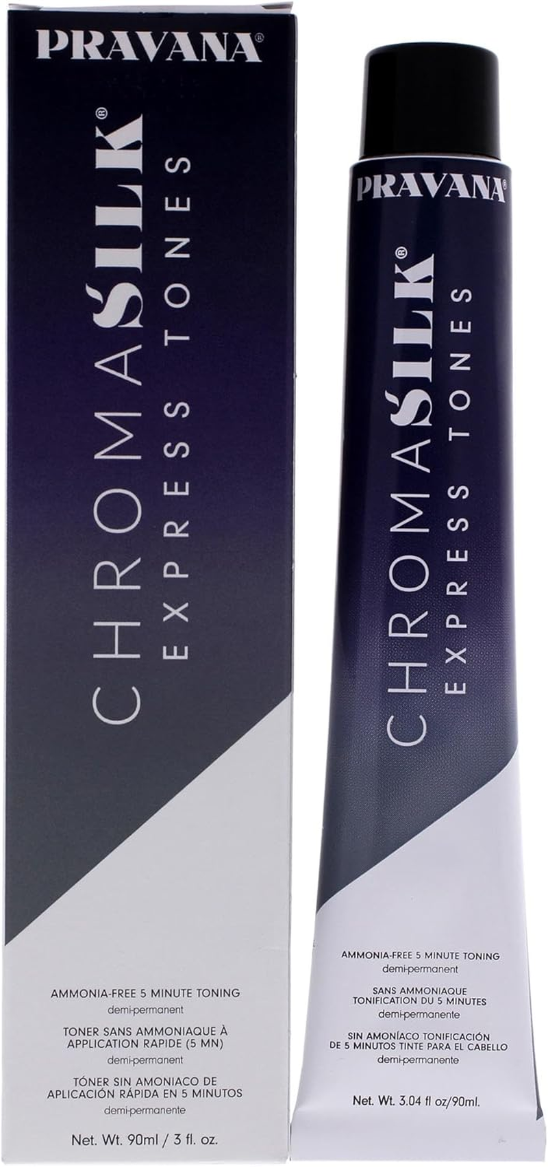 Pravana Chromasilk Express Toner Hair Color 90 Ml, Smokey Silver