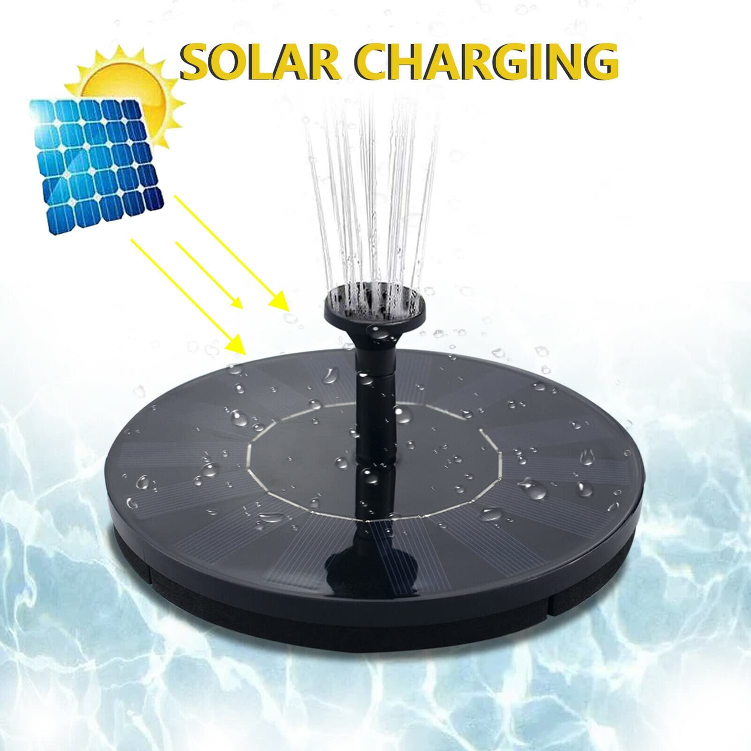 Solar Fountain Water Pump 180L/H Garden Decor Floating Pool Fountain for Bird Baths, Ponds, Patios, and Pools image number 3