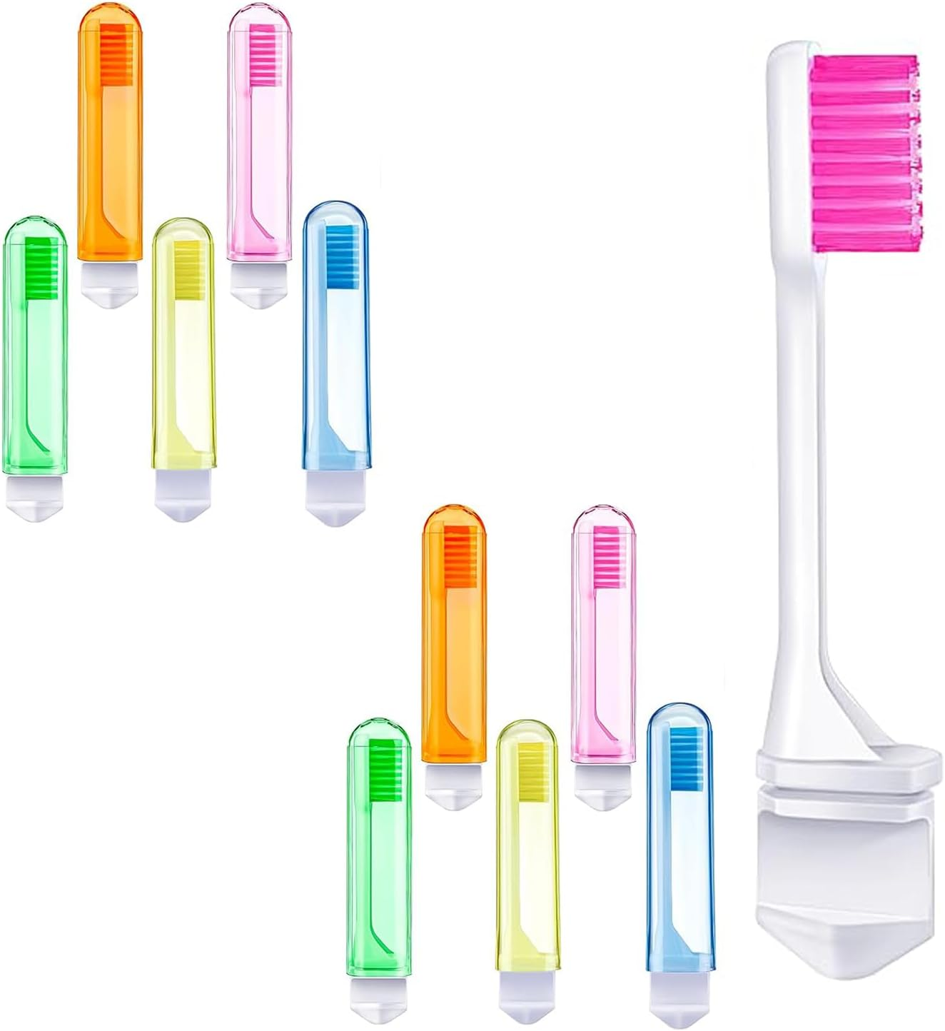 Travel Toothbrush, 10Pcs Mini Toothbrush, Travel Minis Products, Toothbrush with Toothbrush Box Soft Bristle Mini Toothbrush Set image number 1