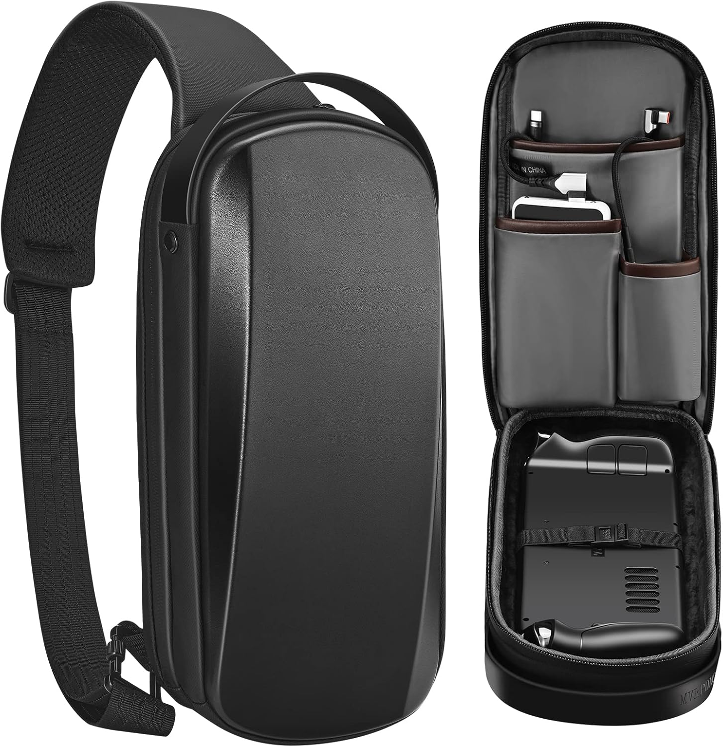 MVRPDXC Carrying Case for Steam Deck Console & Accessories, Shockproof Hard Shell Protective Crossbody Shoulder Chest Backpack with Pockets Fit Console for Travel and Home Storage image number 6