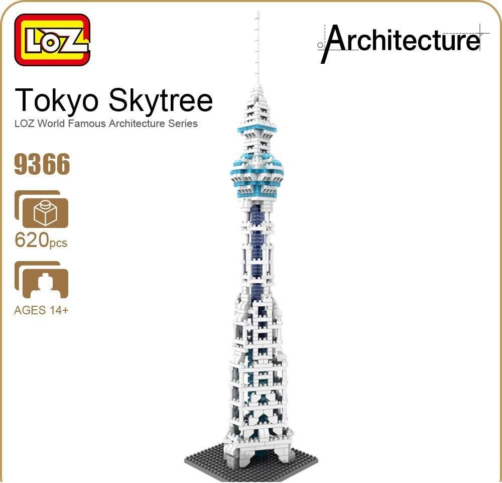 Loz Micro Blocks, Tokyo Skytree Model, Small Building Block Set, Nanoblock Compatible (650 Pcs) image number 2