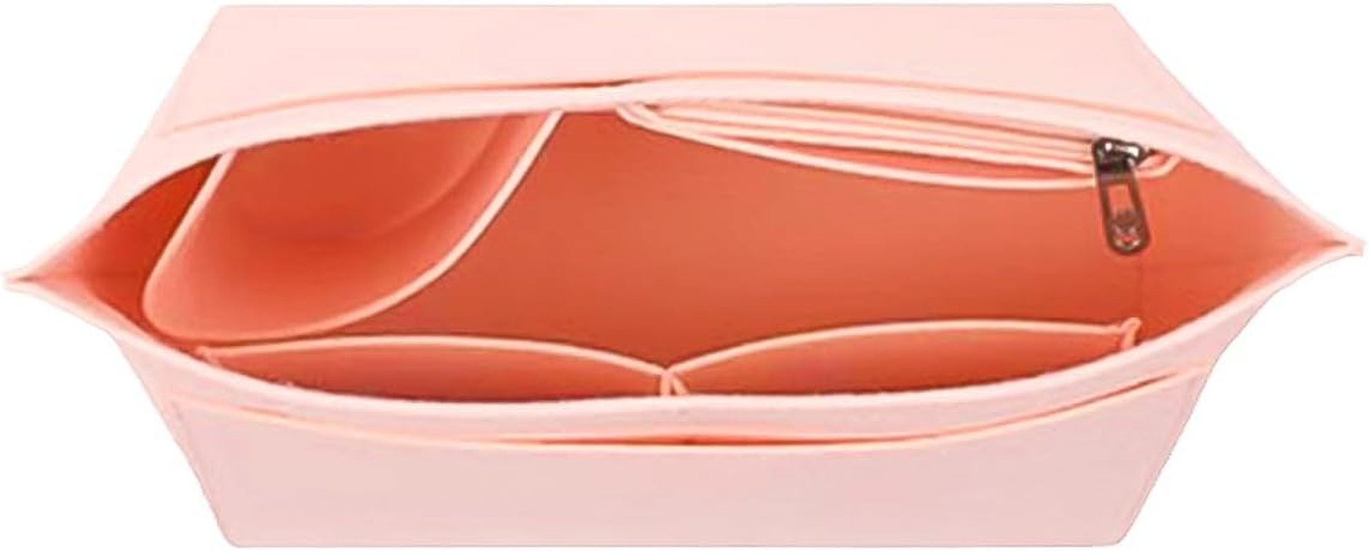 Namvo Organiser for Tote Bag Bag Organiser Purse Organiser Multi-Pocket Felt Handbag Organiser for Insert Wallet Organiser for Tote Bag Pink M 26X13X20 image number 4