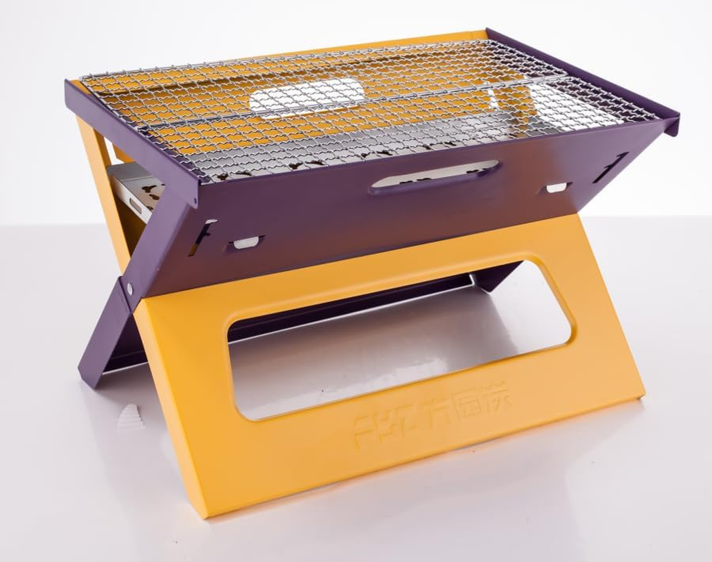 Portable Charcoal Grill with Folding Legs, 41 X 26 Cm Outdoor BBQ Grills, Camping Barbecue image number 4