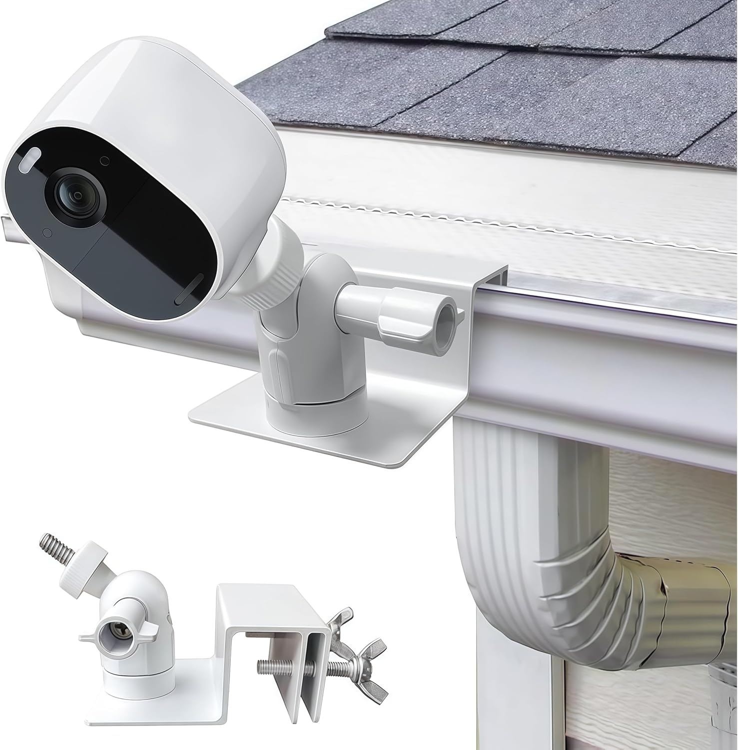 Gutter Mount Bracket Compatible with Eufy Security Solocam S340/Eufy Solocam E30/Eufy 4G LTE Cam S330 Solar Security Camera (X-2) image number 2