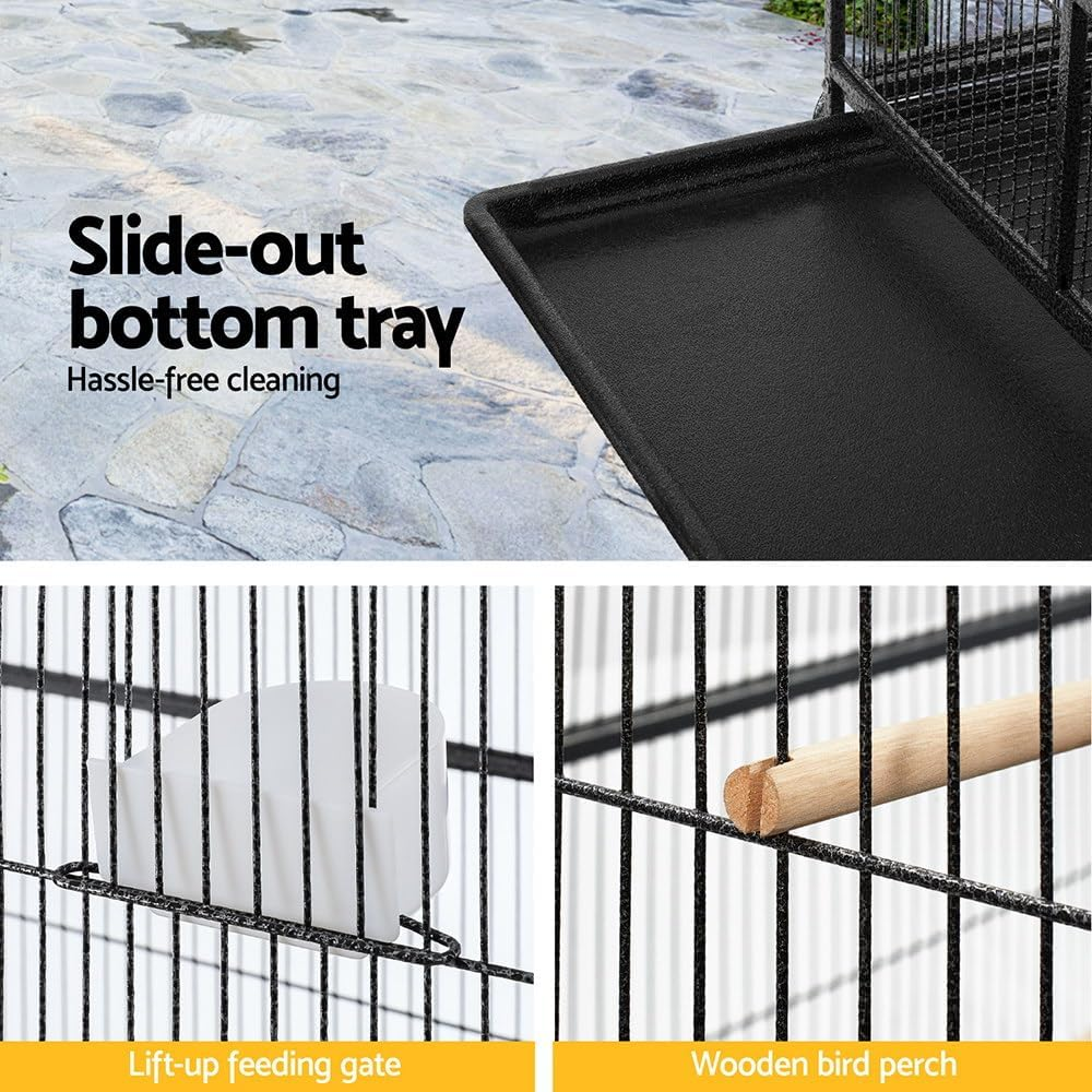 I.Pet Bird Cage Large Cages 160Cm Parrot Aviary Stand-Alone Budgie Wheels Castor image number 5