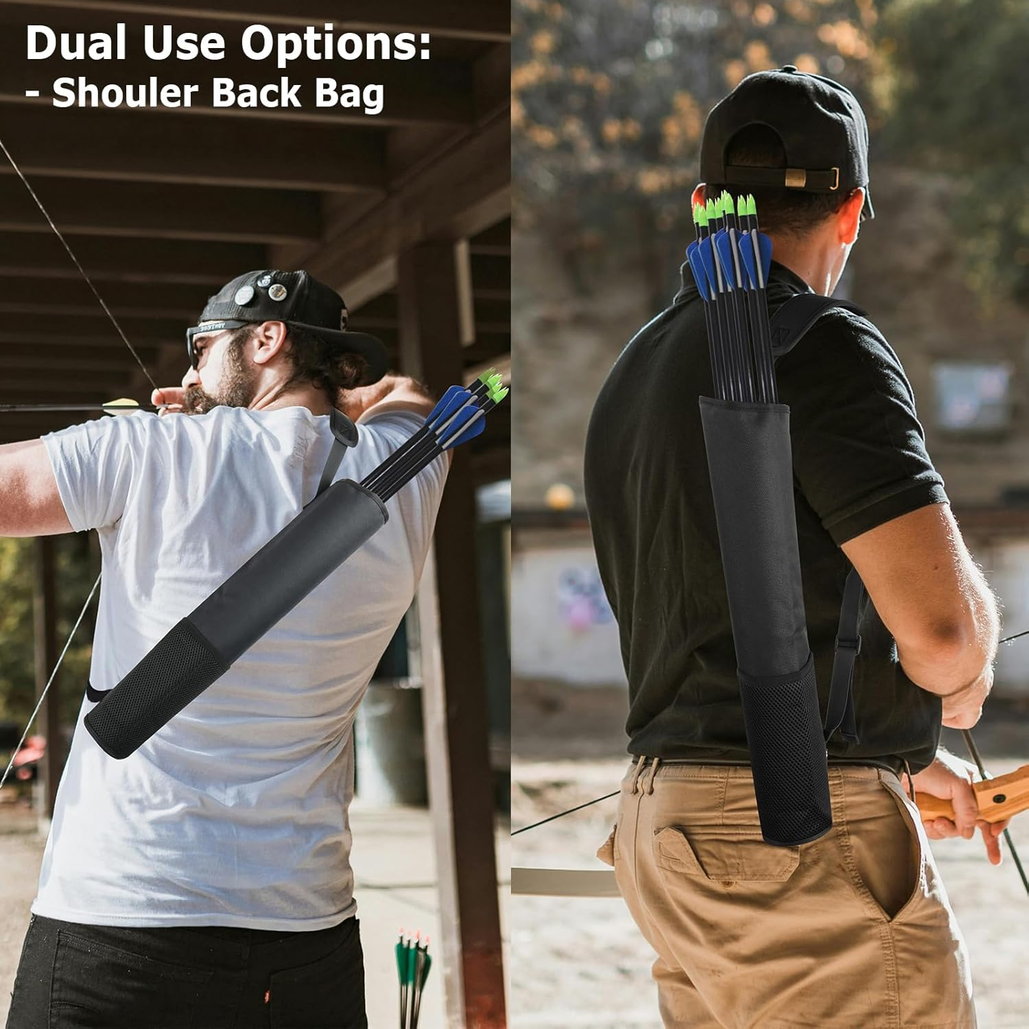 Cosmos Archery Arrow Quiver Holder Adjustable Arrow Backpack Bag Holder Hip Back Quiver for Arrows, Bow Hunting and Target Practicing image number 3