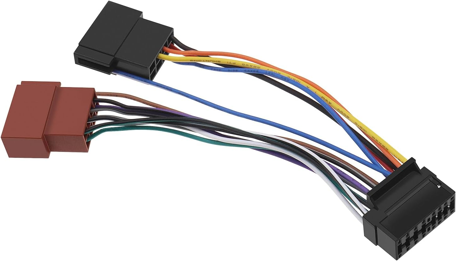 Emagtech 16 Pin ISO Wiring Harness Connector Car Stereo Radio Connector Adaptor Cable Compatible with Sony Car Stereo(Old Model) Compatible with JVC image number 3