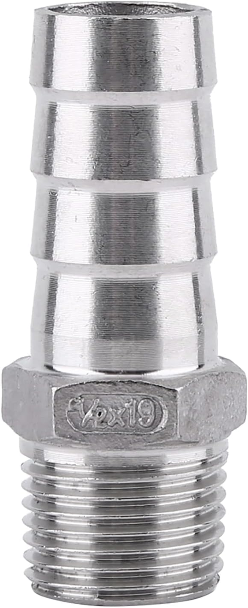 Viagasafamido Stainless Steel 304 Male Thread Pipe Fitting Hose Tail Connector BSP 1/8 Inch - Custom Fit, Easy Installation, Wide Application for Barb Hose Connector Quick Connection, Ideal image number 3