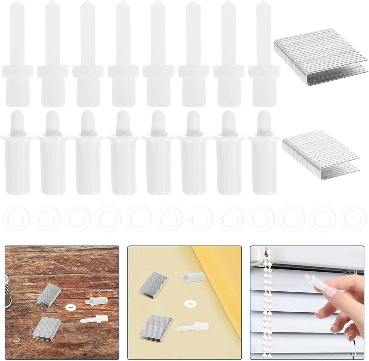 1 Set Shutter Repair Kit,Shutter Fasteners,Wooden Blinds Blade Curtain Repair Pieces,Plantation Shutter Repair Set,Portable Telescopic Repair Pin,Window Tool Supplies,Folding Blind Accessories