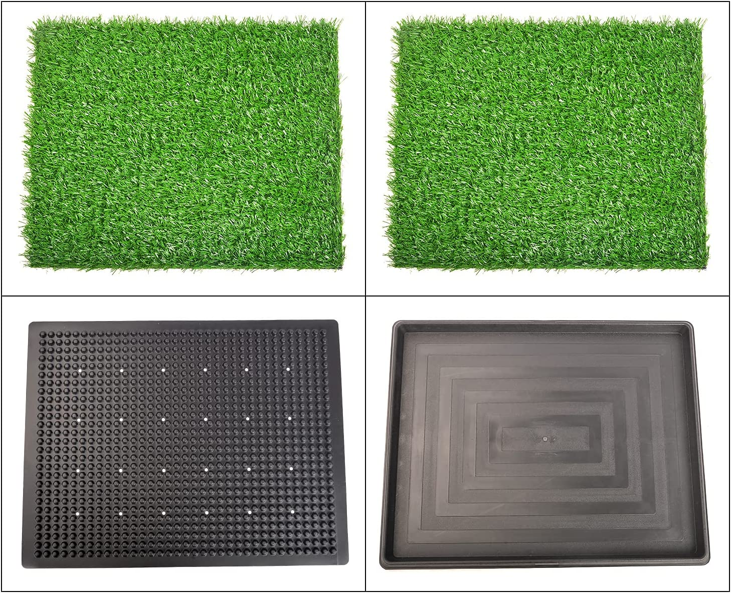 Indoor Dog Potty Toilet Grass Tray Pads Training Puppy Medium Mat (Pet Potty with 2 Grass Mat) image number 5