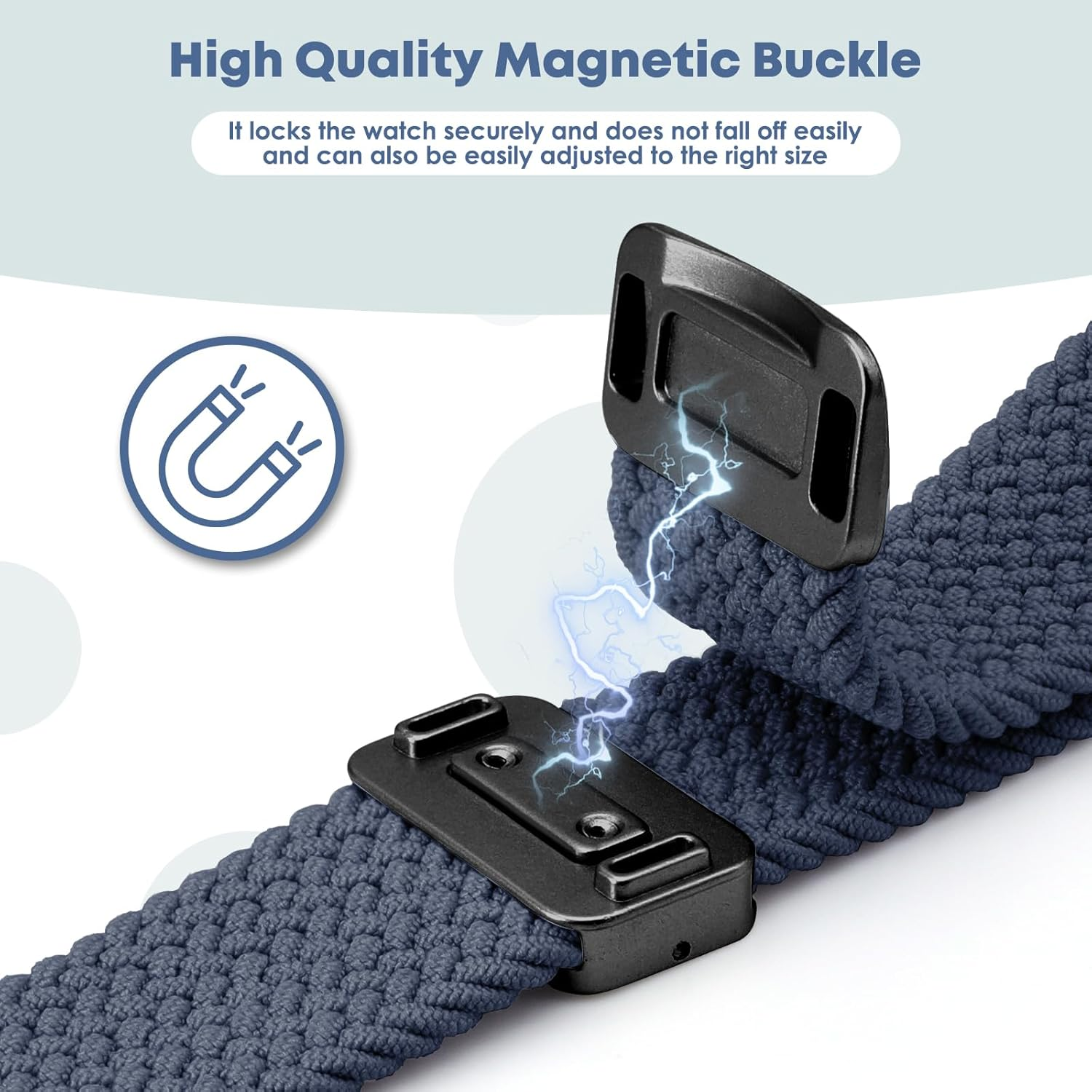 22 Mm Bracelet Compatible with Amazfit Bip 5/Amazfit Cheetah/Amazfit Cheetah Pro/Amazfit Balance, 22 Mm Nylon Sport Adjustable Replacement Watch Strap for Amazfit Bip 5 image number 5