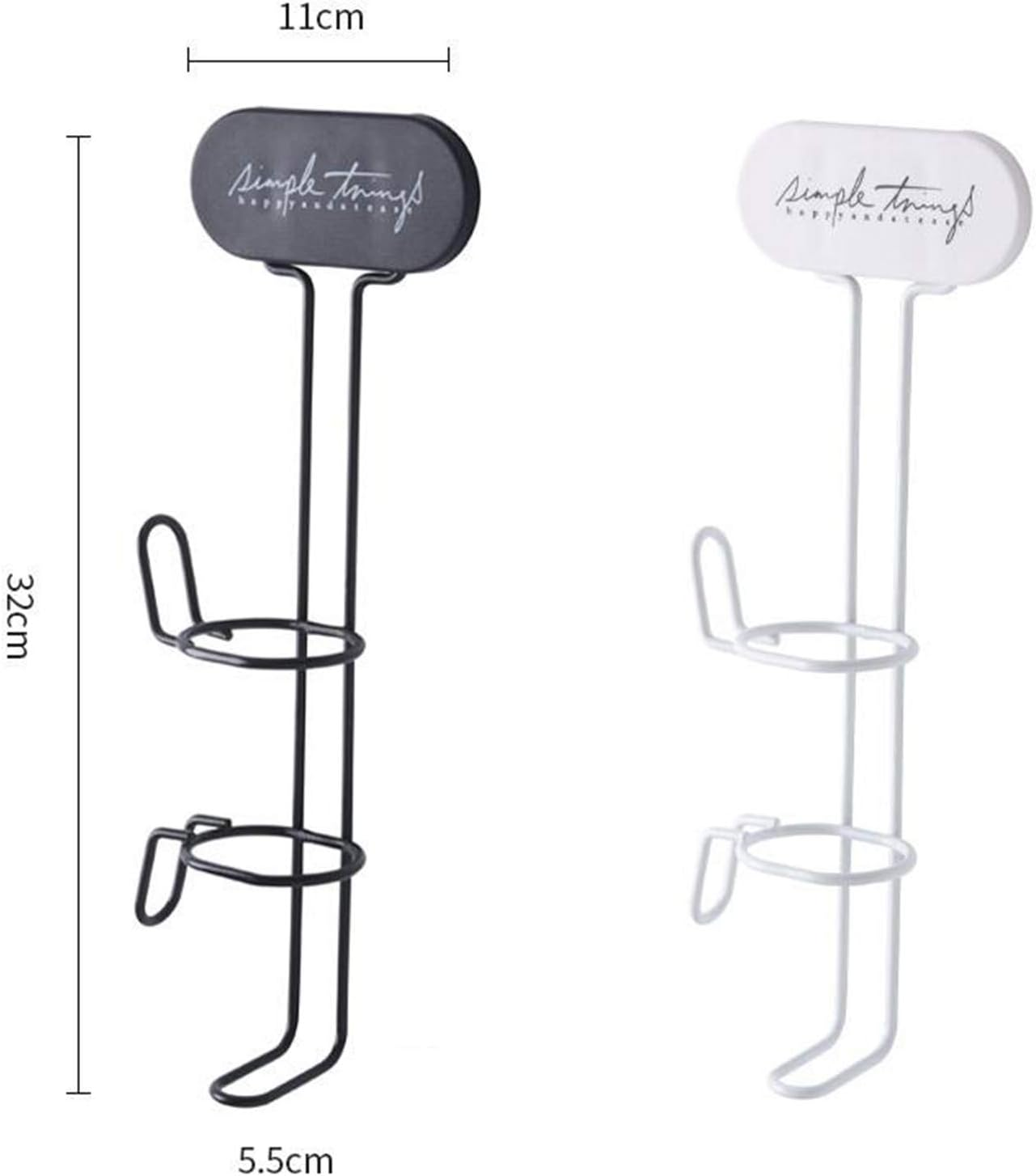 Harayaa Hair Curling Iron Holder Wall Mounted Self Adhesive, Hair Straighteners Rack Bathroom Curling Wands Flat Irons Organizer - Black image number 2