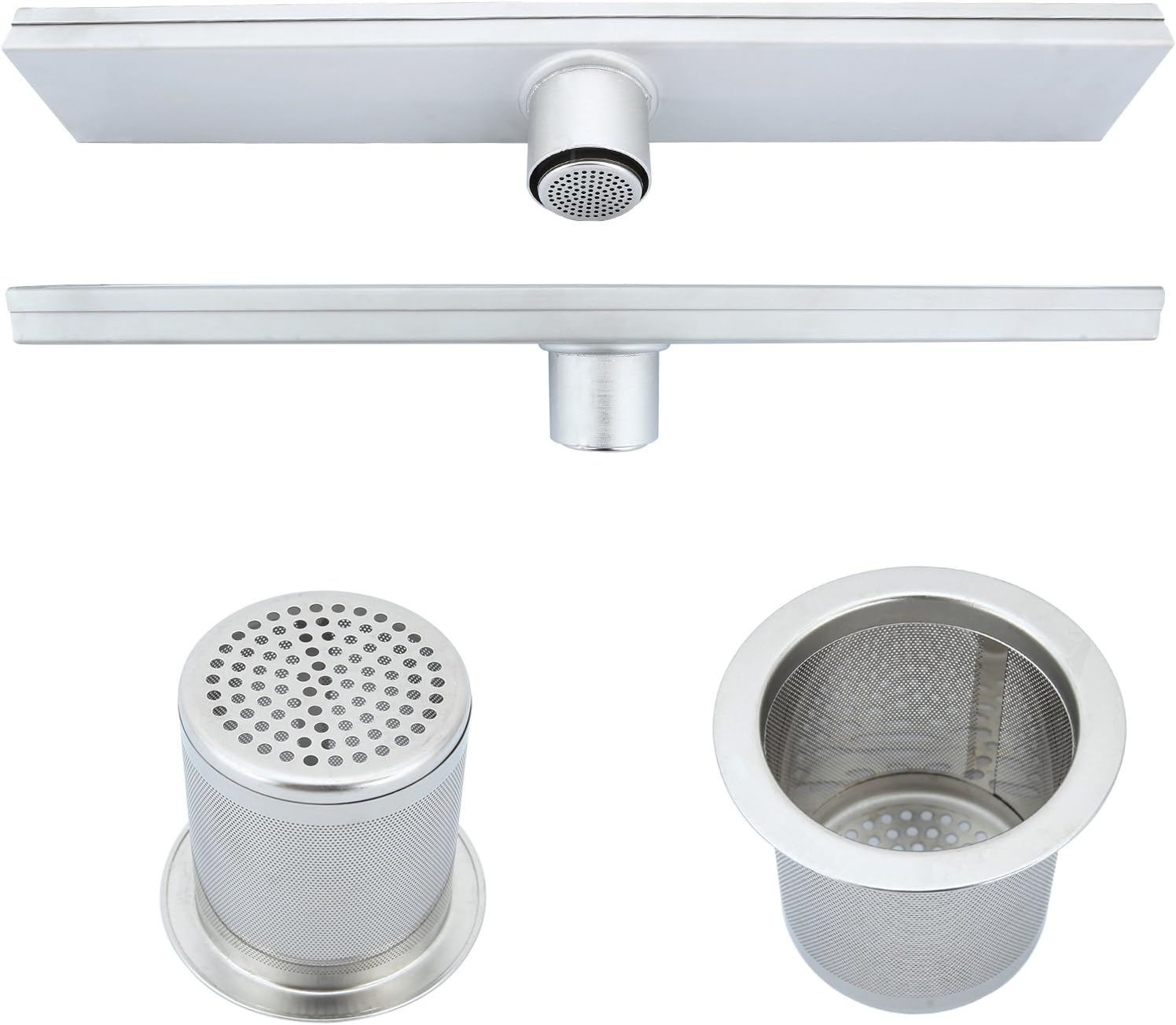 ZOIC Linear Stealth Tile Insert Floor Grate Bathroom Shower Waste Drain-304 Stainless Steel (1000MM) image number 5