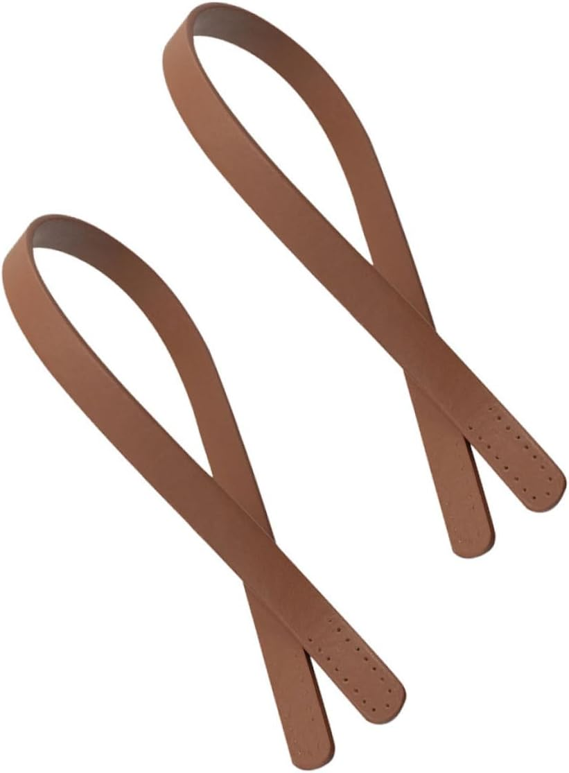 TOPPERFUN 6Pcs Pu Leather Handbag Handles Replacement Strap for Tote Bag DIY Pouch Handstitch Belt for Women Ladies image number 7