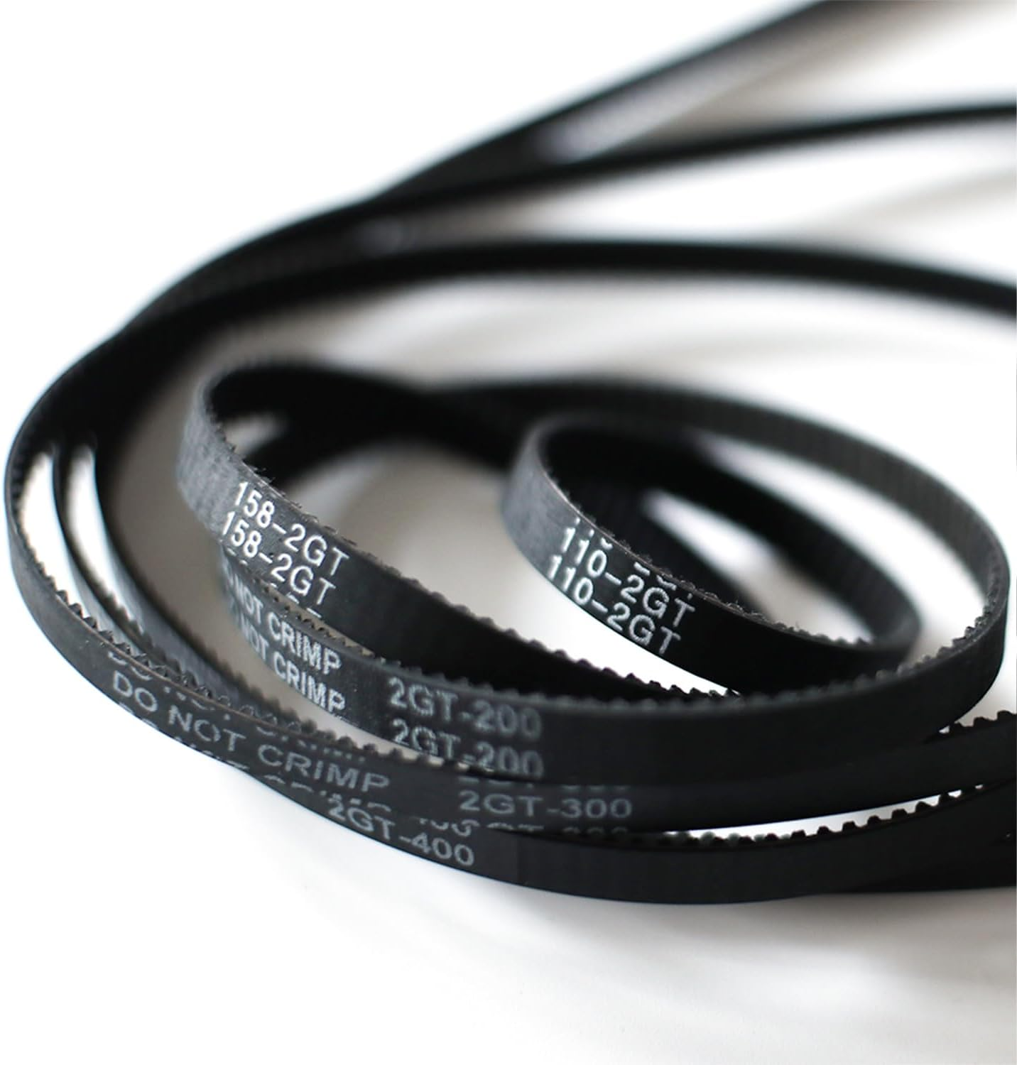 Lokkr 6PCS 3D Printer Timing Belt 2GT-6 Closed Loop Rubber Belt Set, Synchronous Closed Timing Belt, Perimeter 110Mm, 158Mm, 200Mm, 300Mm, 400Mm, 610Mm Width 6Mm for CNC Machine, Motor Belt, 3D Printer - 6Mm 20T Gt2 Timing Pulley image number 4