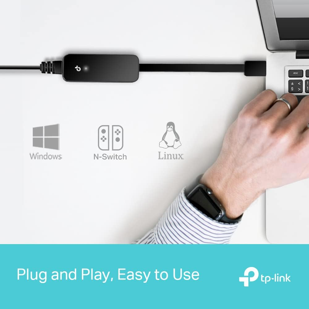 Tp-Link USB 3.0 to Gigabit Ethernet Network Adapter, USB to RJ45 LAN Wired Adapter for Ultrabook, Chromebook, Laptop, Desktop, Plug and Play for Nintendo Switch, Windows 10/8.1, and Linux OS(UE306) (UK Version)