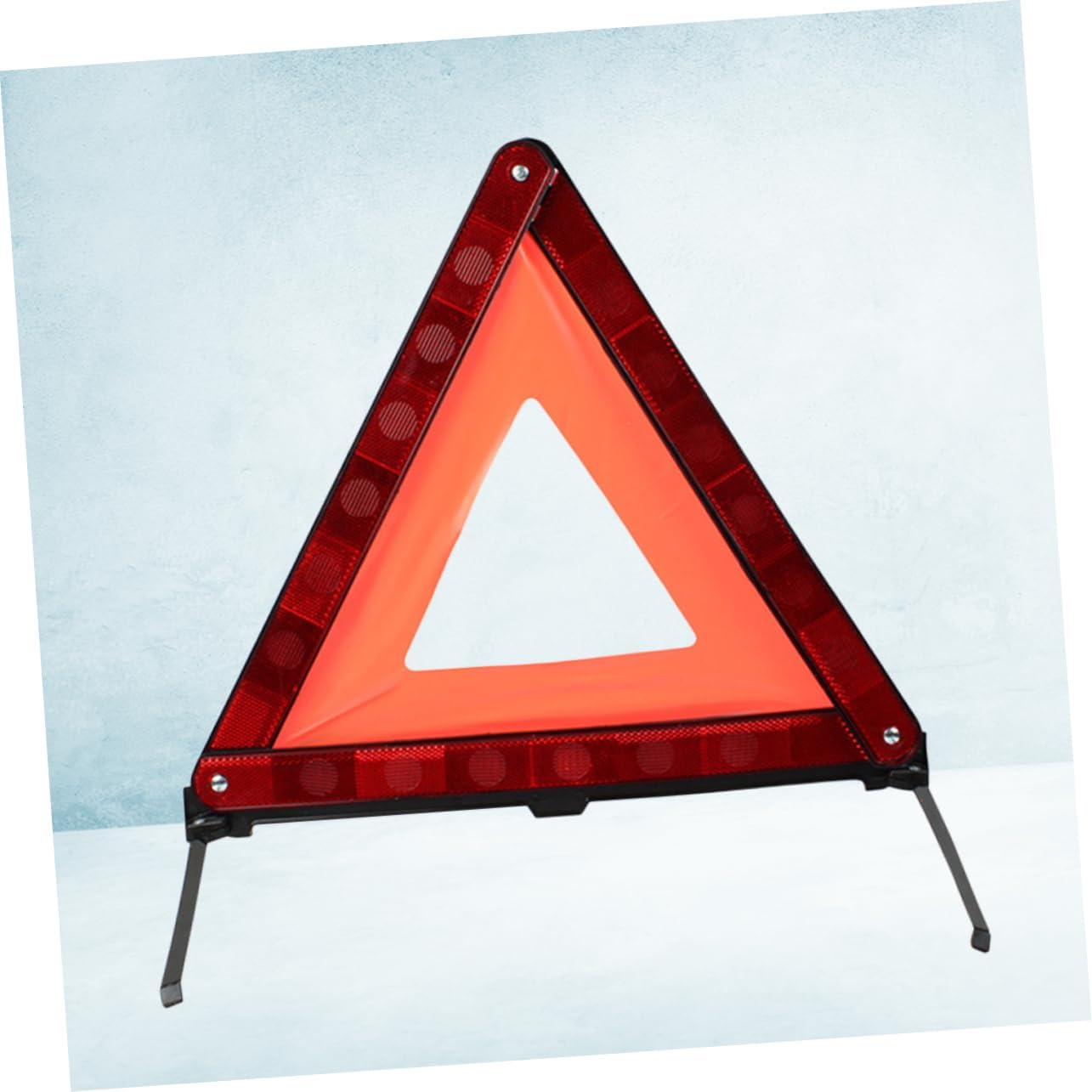 GARVALON Reflective Road Safety Warning Triangle Sign Red Car Emergency Warning Triangle Roadside Sign for Vehicle Safety image number 1