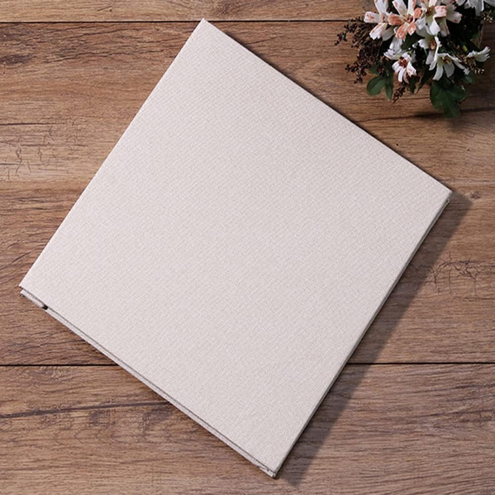 ROROUP Photo Albums, Extra Large Capacity Family Wedding Picture Albums Photo Book, Magnetic Self-Stick Photos Hand Made DIY Albums, Memory Book Holds 3X5, 4X6, 5X7, 6X8, 8X10 Inch Photos (Cream) image number 1