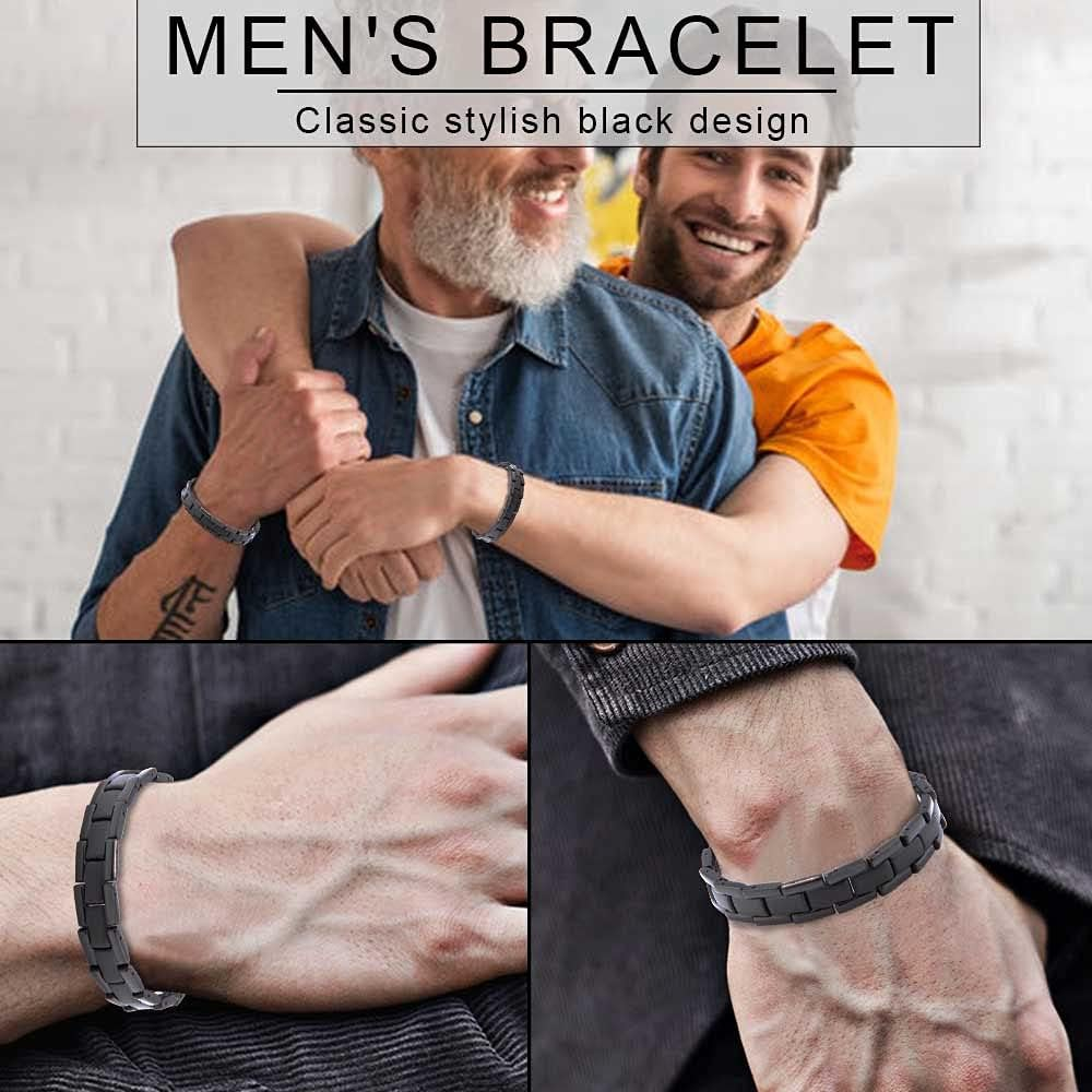 Magnetic Therapy Bracelet Magnetic Bracelet Men'S Bracelet Titanium Bracelet Fashion Bracelet Non-Allergic (21Cm) image number 2