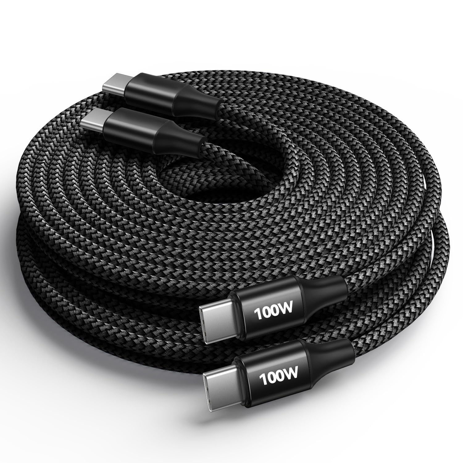 USB C to USB C Cable 100W Type C Charger Cable Power Delivery PD Charging Cord for Iphone 15 Pro Max, Macbook Pro, Ipad Pro, Dell XPS, Chromebook, Pixel 7, Samsung S24 S23 Switch (2M, Black) image number 6