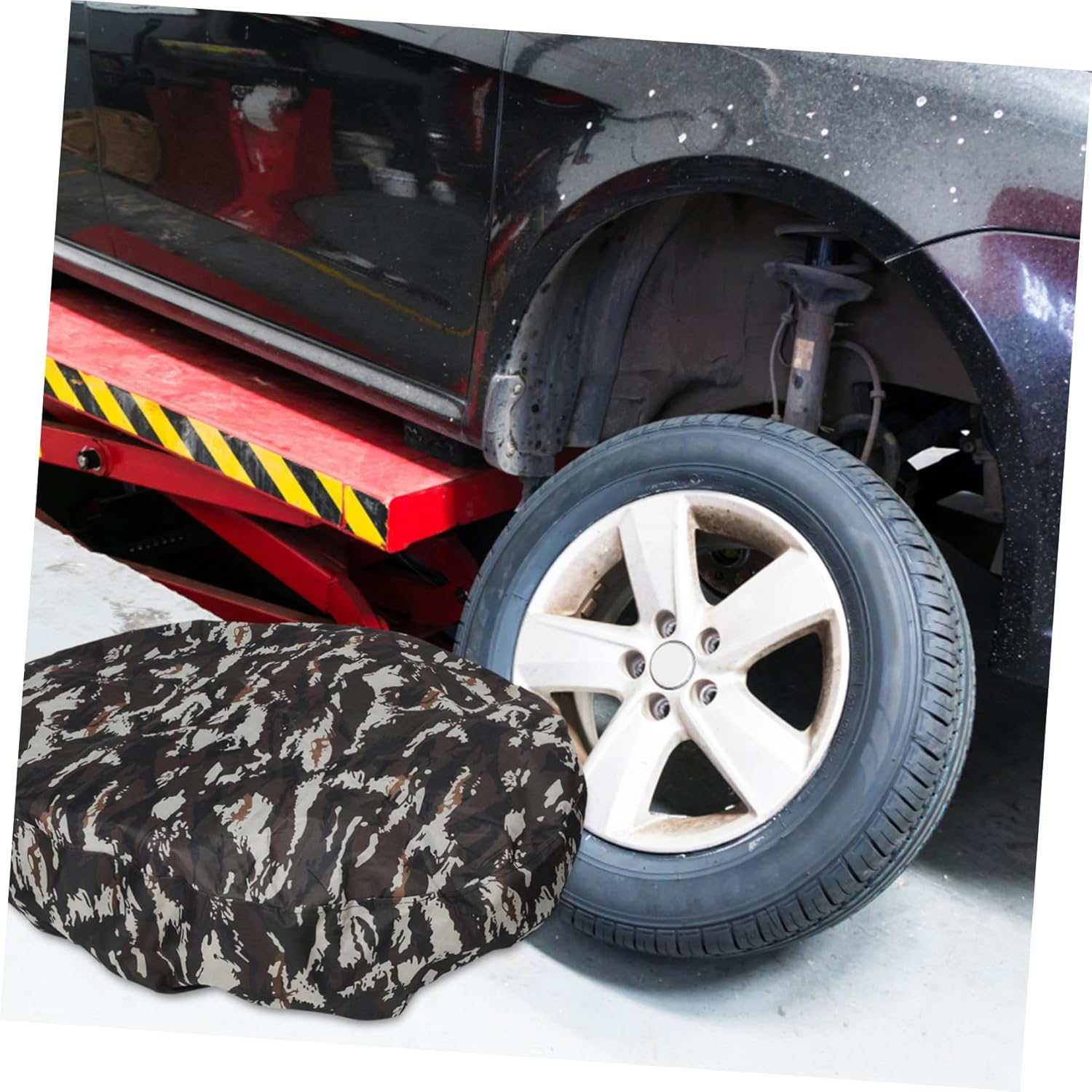 SOESFOUFU Spare Tire Covers Camouflage Car Wheel Protectors Oxford Cloth Waterproof Universal Wheel Covers Automotive Accessories for Trailer Rv SUV Vehicle image number 2