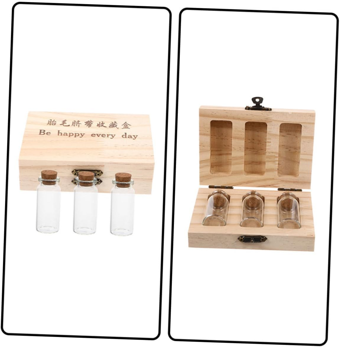 Born Keepsake Box Hair Umbilical Cord Tooth Collection Box Wooden Hair Keepsake Newborn image number 4