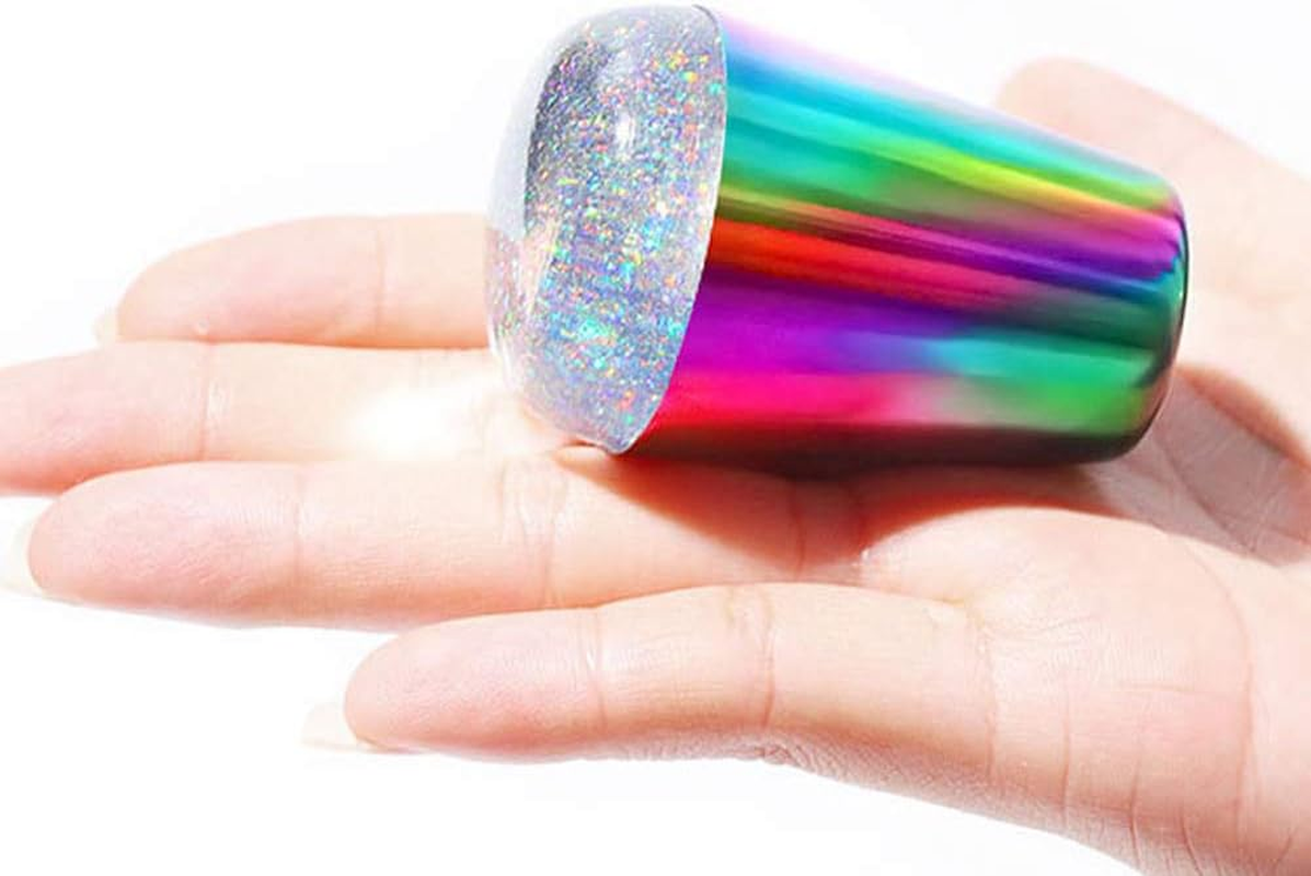 1 Piece Nail Art Stamper Nail Stamper Nail Stamping Kit Silicone Nail Art Stamper Stamping Palette Image Transfer Tool DIY Polish Print Template Manicure Tools(Multicolor) image number 5