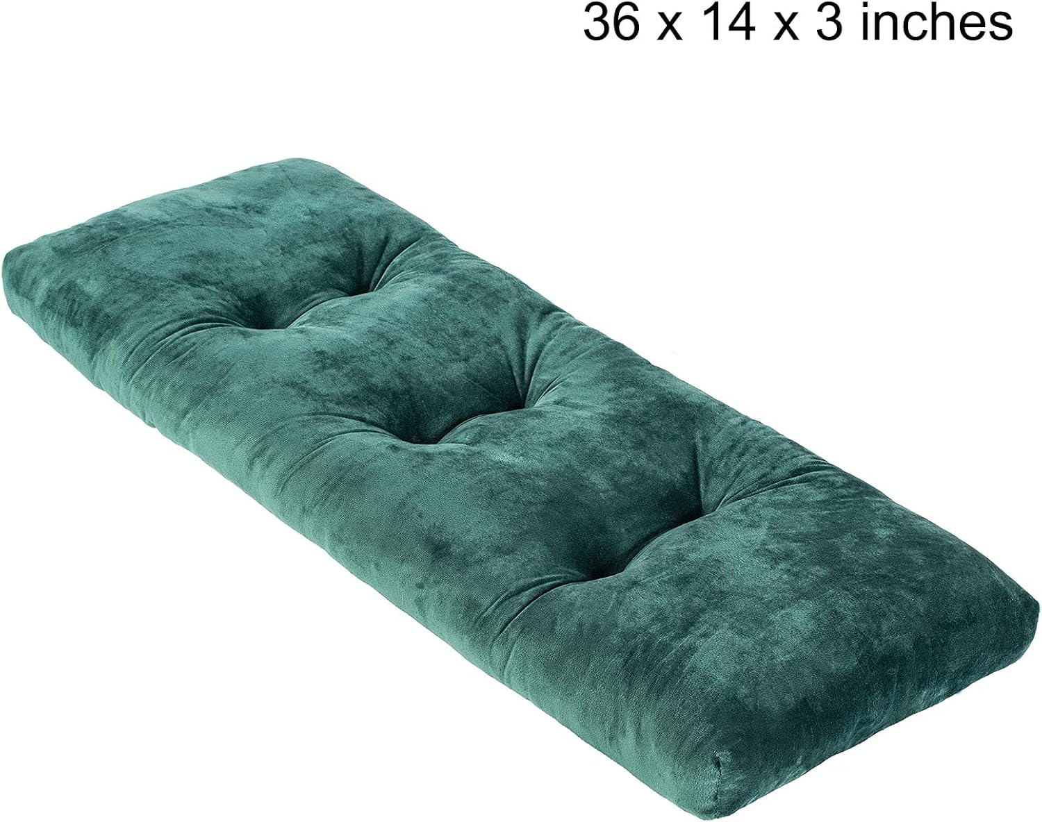 Bench Cushion, Non-Slip Tufted Bench Cushions for Swing, Shoe Storage, Window Seat (36"X14", Dark Green) image number 6