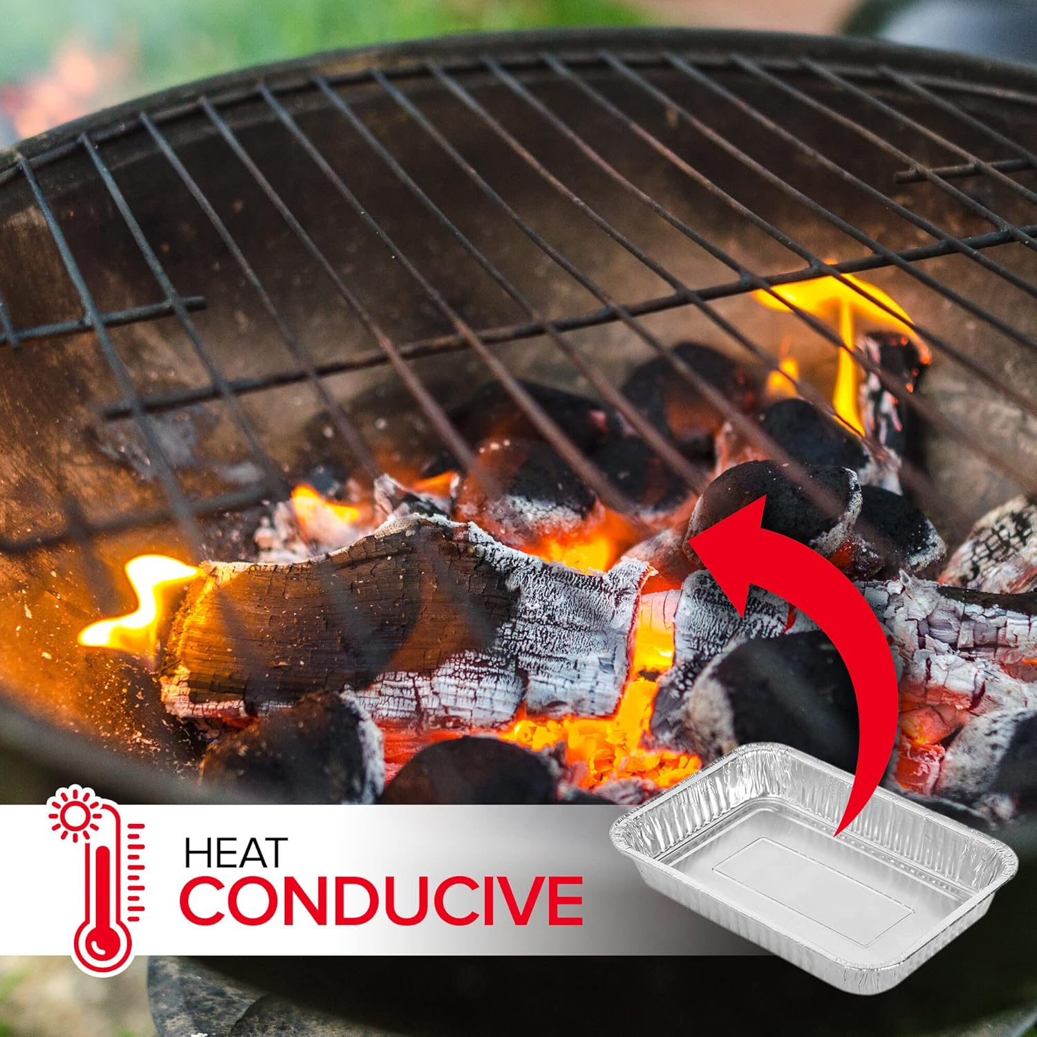 Stock Your Home Aluminum Drip Pan (25 Count) - Weber Aluminum Drip Pans - Weber Grill Pan - Weber Drip Pan Liners - BBQ Grease Pans - Disposable Drip Pan - Disposable Oil Drip Pan - Grill Grease Tray image number 6