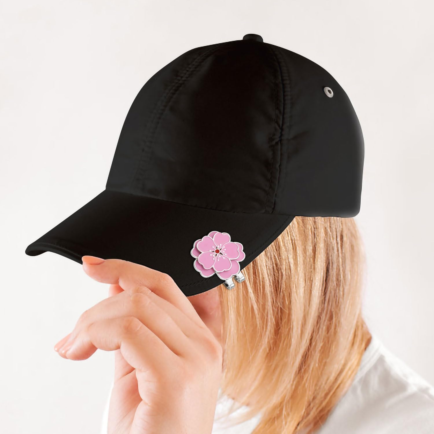 NQEUEPN Magnetic Golf Ball Marker with Golf Hat Clip, Magnetic Ball Marker Hat Clip Flower Shape Golf Ball Marker Set Accessories for Golf Bag Hat Women Men Golfer image number 3