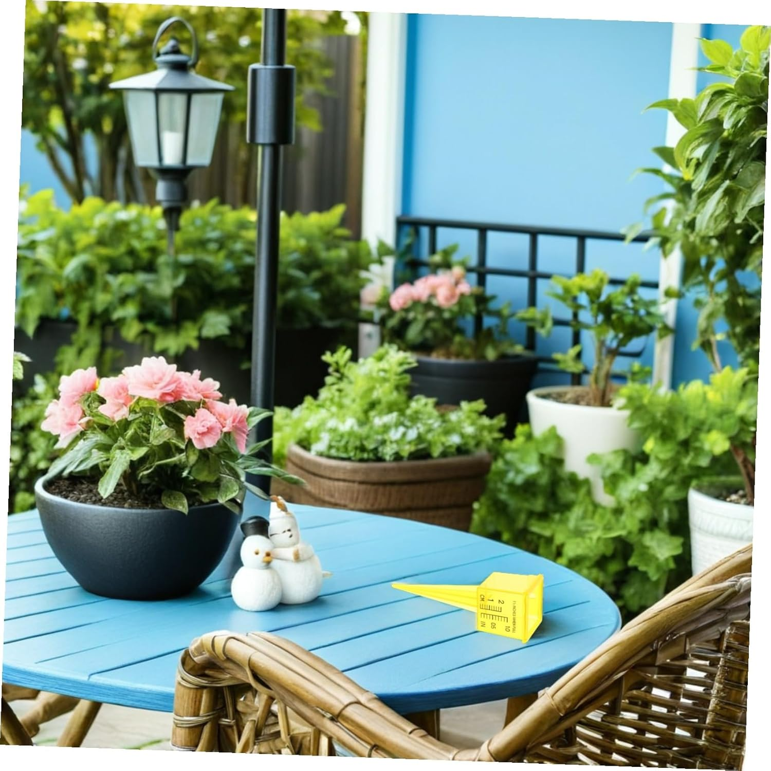 INOOMP 20Pcs Lawn Water Meter Sprinkler Water Gauge Rain Gauge Replacement Tube Rain Measurement Tool Garden Measuring Tool Patio Reusable Garden Yellow image number 3