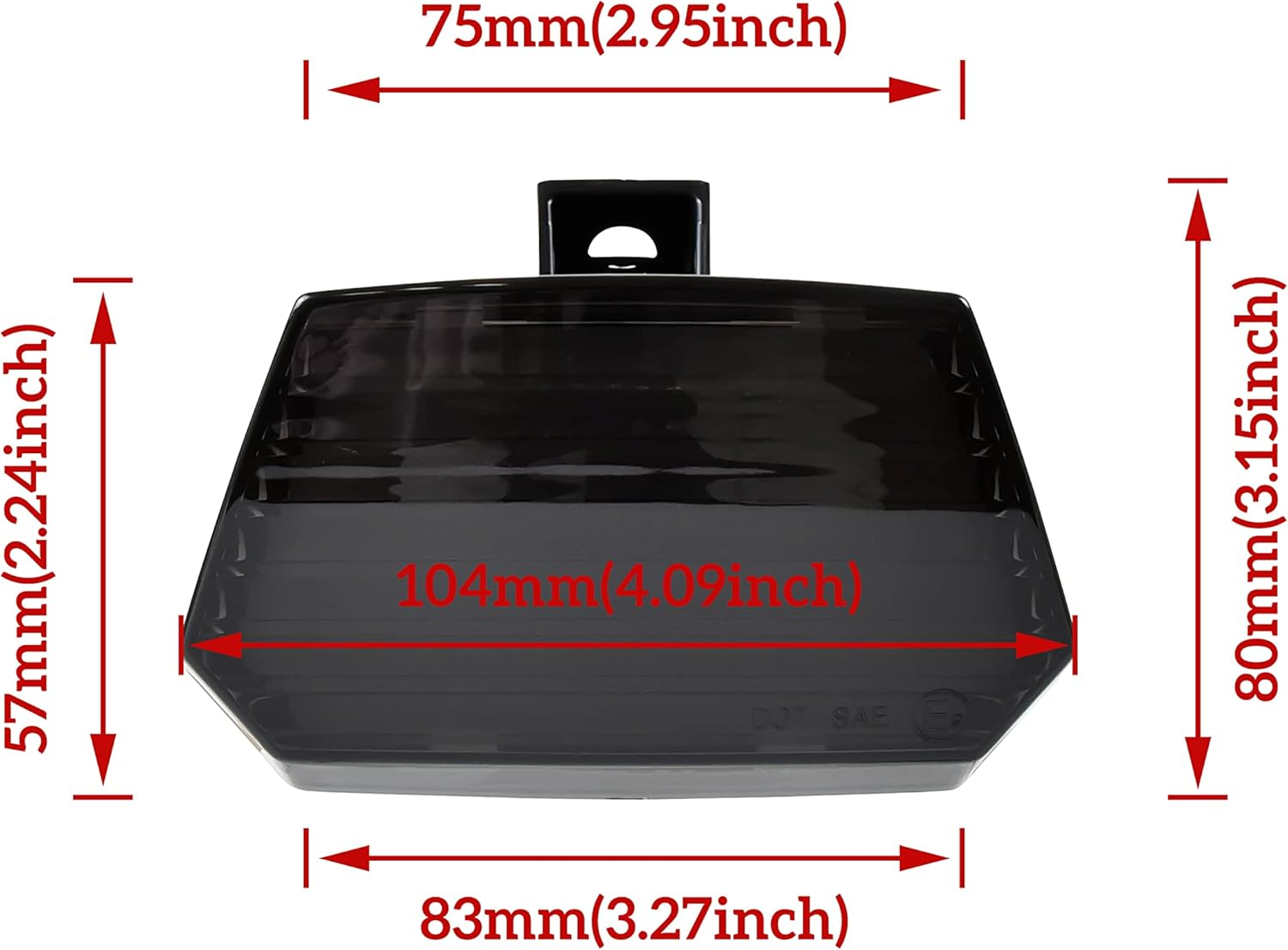 SAUTVS Smoked Black LED Tail Light for Can Am Spyder, UTV Rear Taillight Reverse Light Assembly for Can-Am Spyder F3 All Models Accessories (1PCS) image number 3