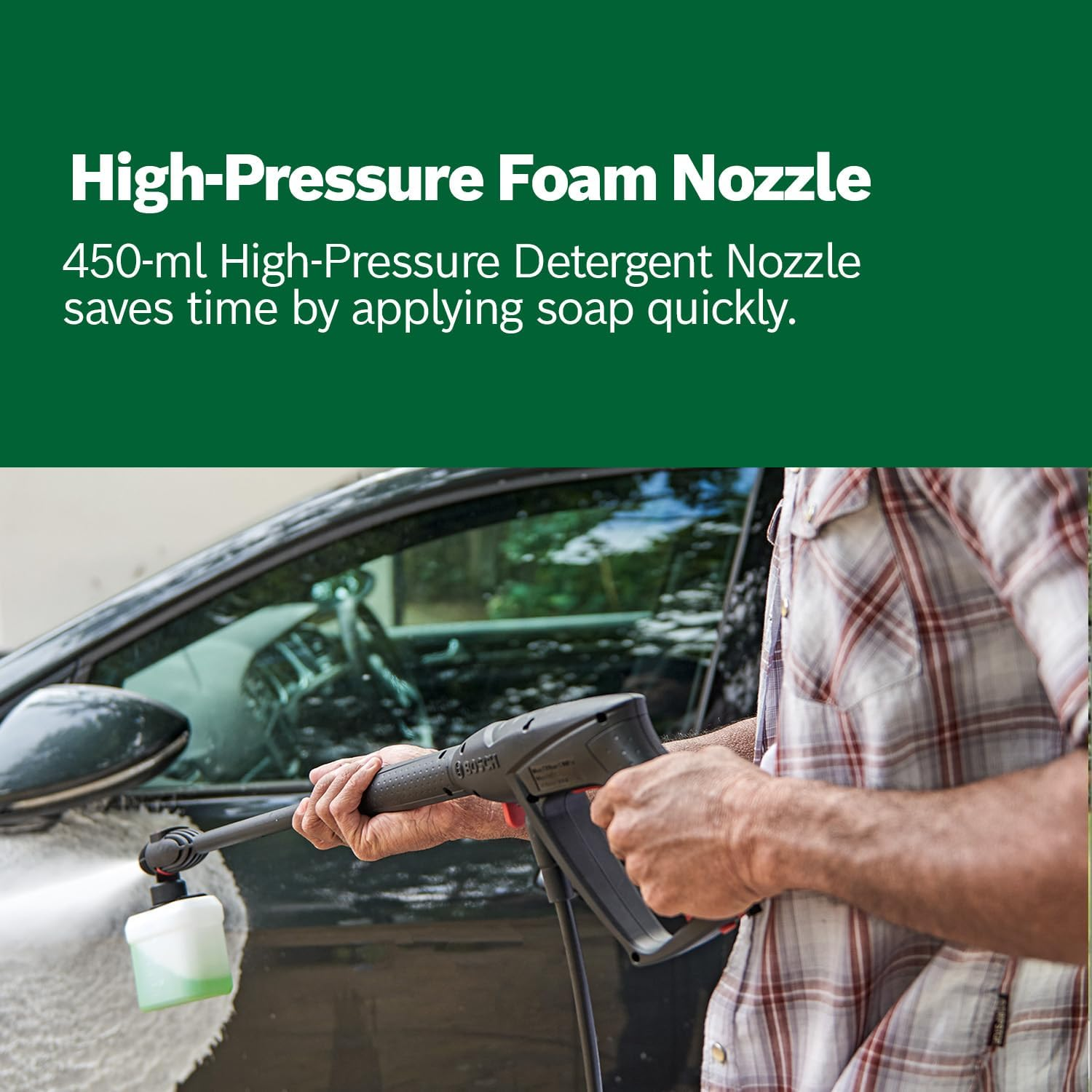 Bosch 1900W Electric High Pressure Washer Cleaner 1958 PSI, 7 M Hose, 3-In-1 Nozzle & Detergent Nozzle, Self Priming Capable, Double Filtration, On-Board Accessory Storage (Universalaquatak 135) image number 1