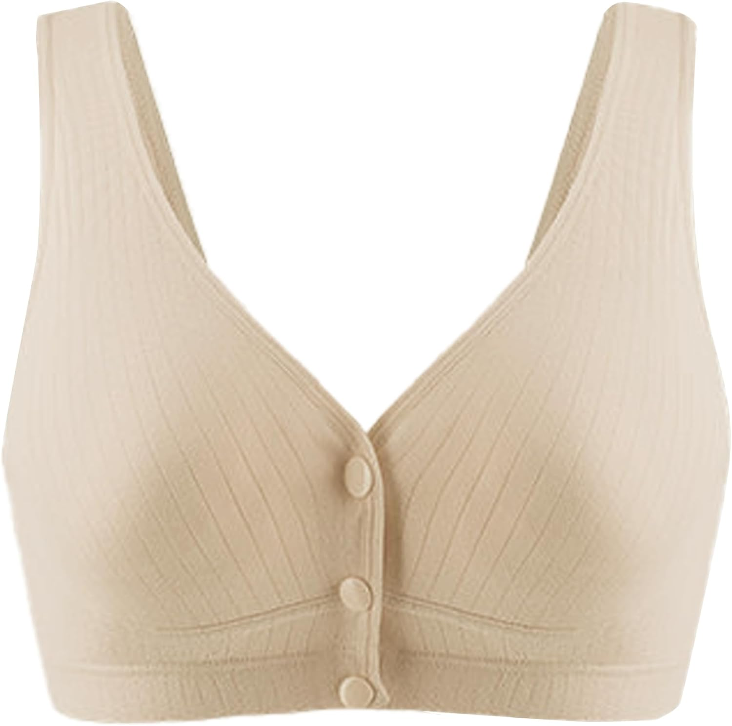 Dress Cici Front Snap Nursing Bra for Large Breast, Cotton Breastfeeding Bra, 1 Pack