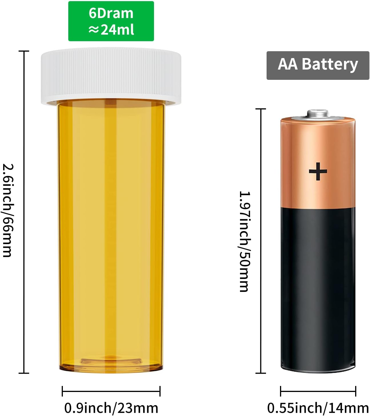 Empty Plastic Medicine Pill Bottles with Child Resistant Caps (20 Pack), 6 Dram Small  Medicine Containers Travel Pill Vials Clear Pill Case Organizers image number 5