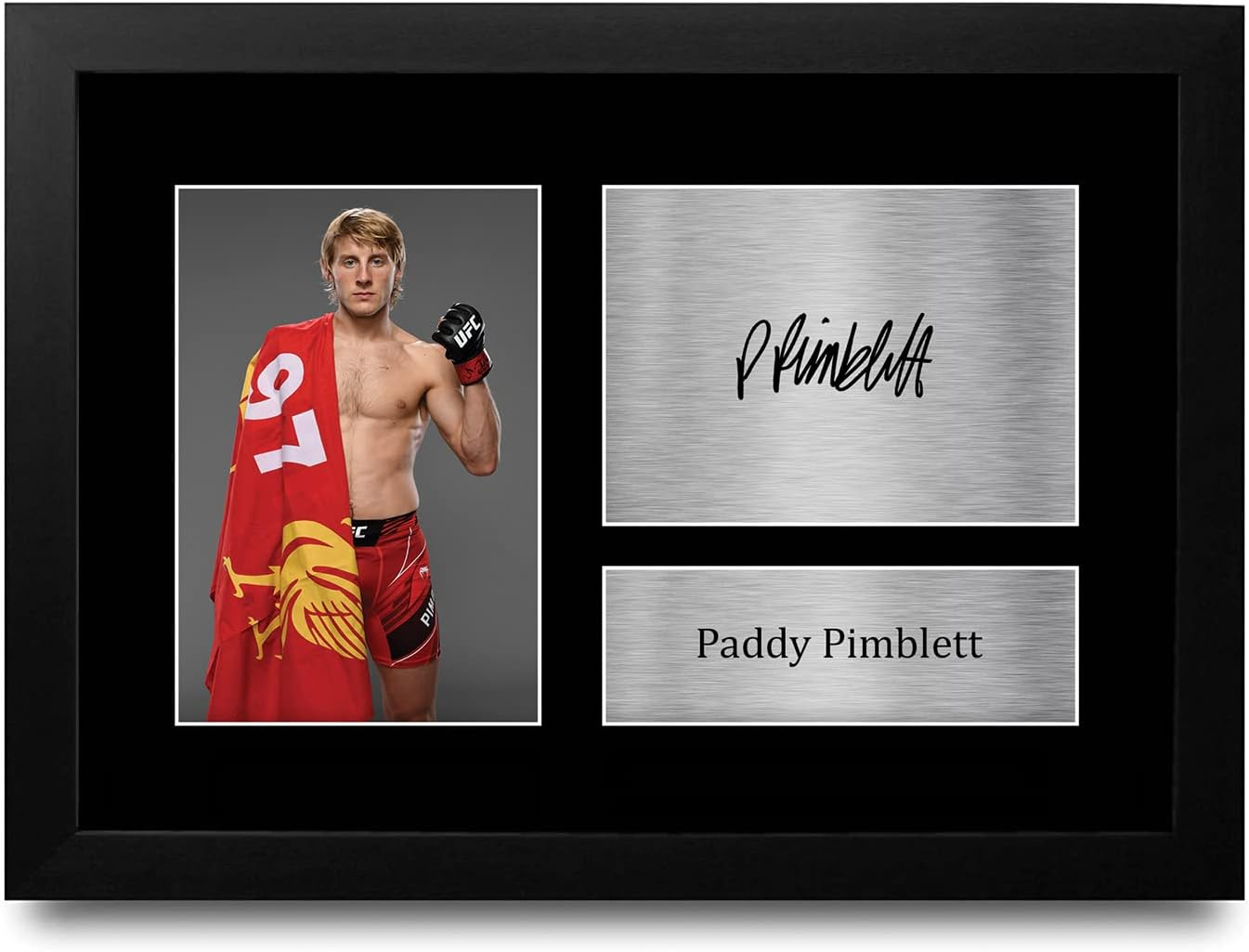HWC Trading FR A4 Paddy the Baddy Pimblett UFC Gifts Printed Signed Autograph Picture for UFC Memorabilia Fans - A4 Framed